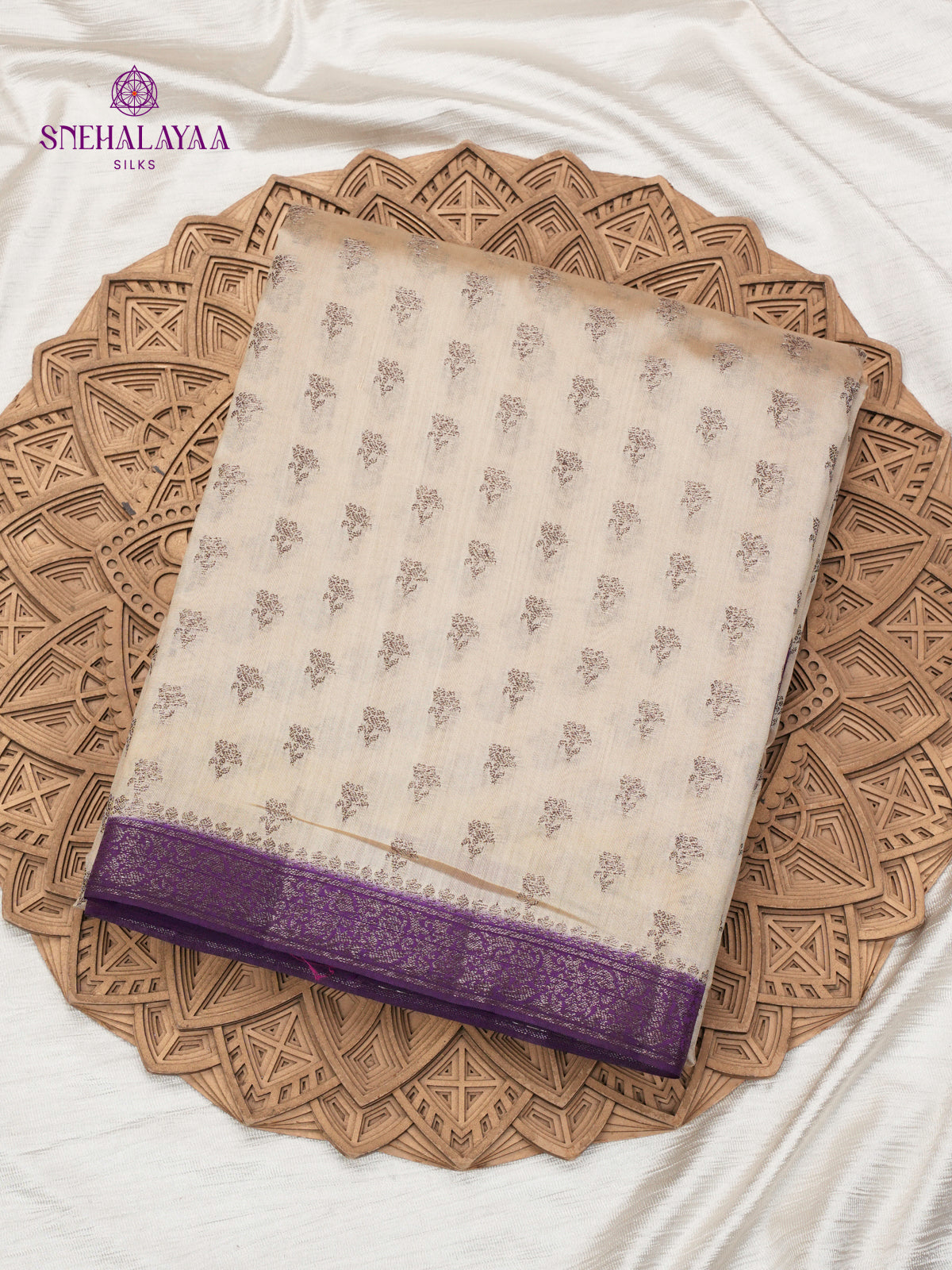 Beige Banaras Chiniya Silk Saree