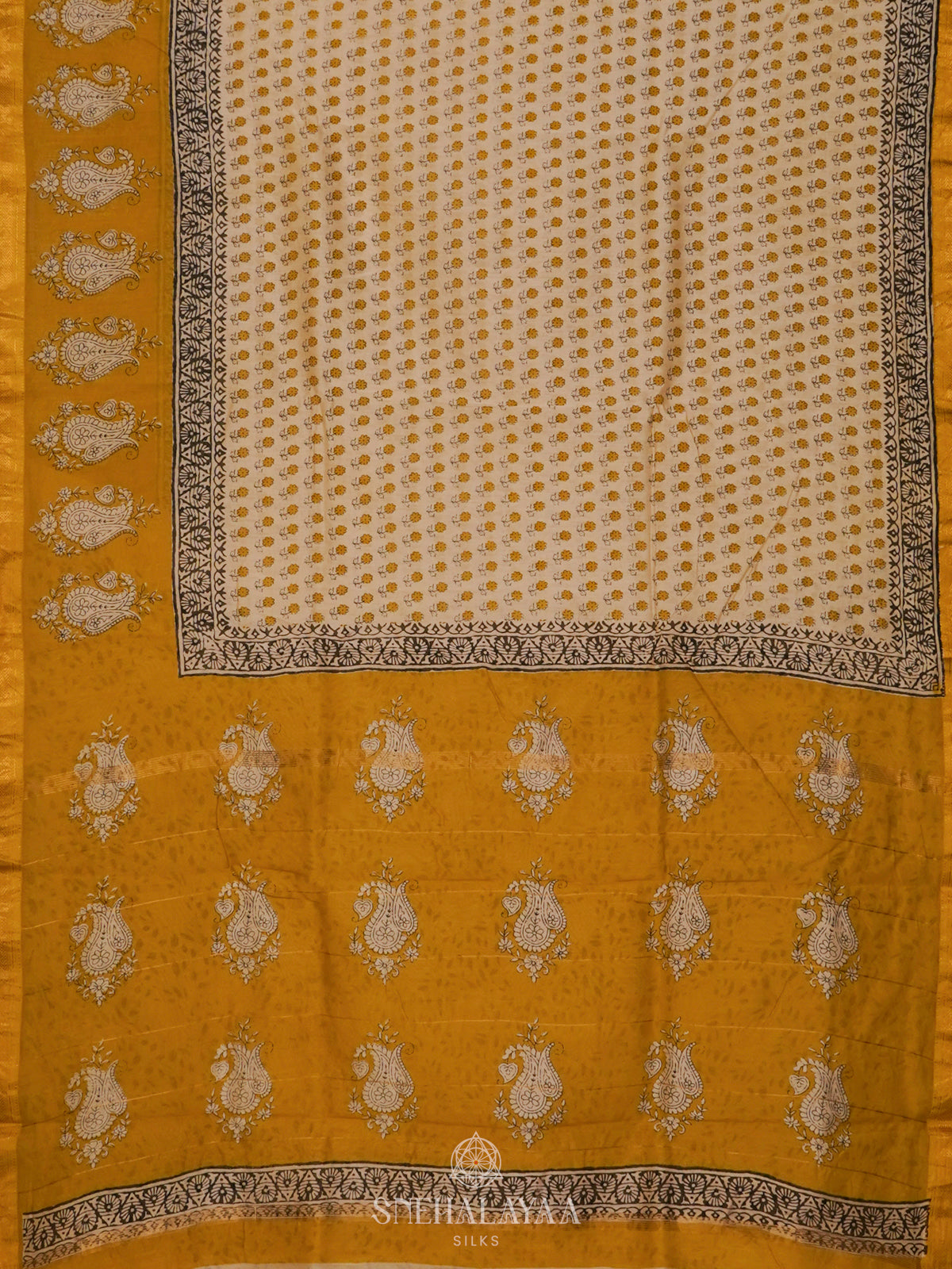 Cream Chanderi Saree