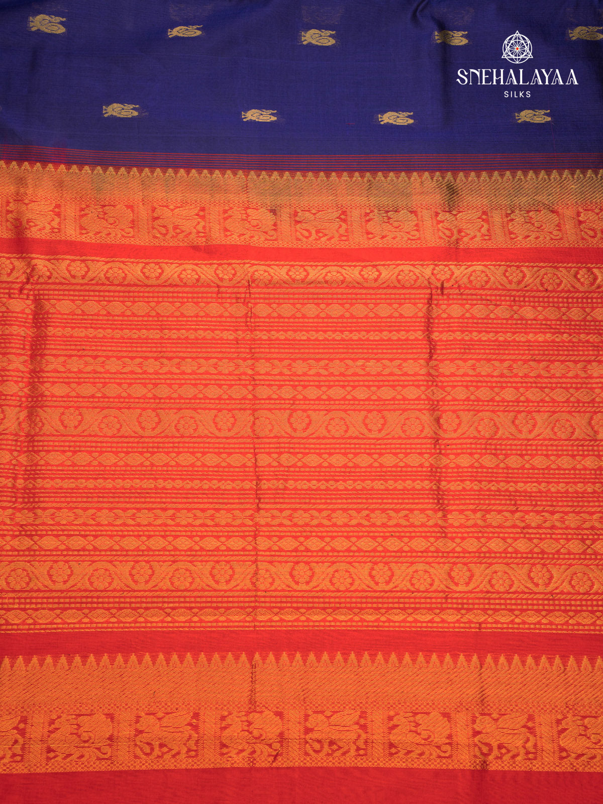 Navy Blue Kanchi Silk Cotton Saree