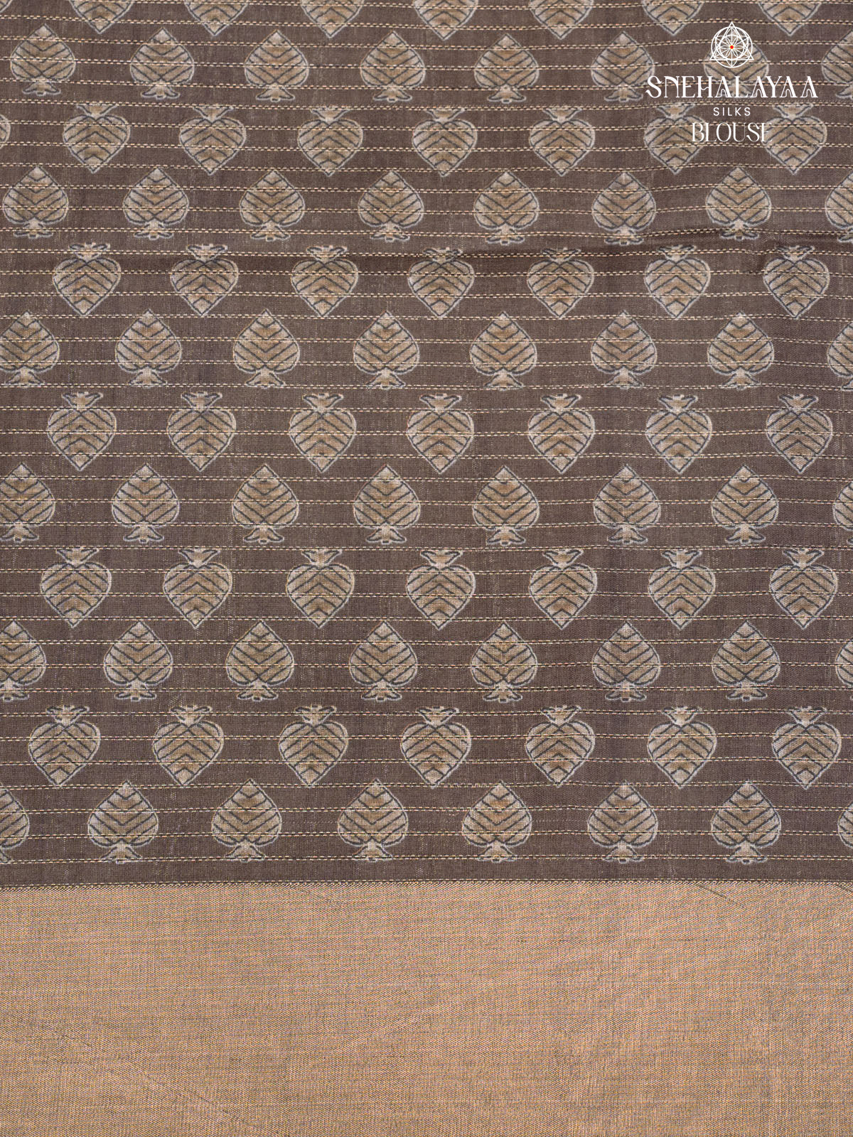 Olive Green Tussar Saree