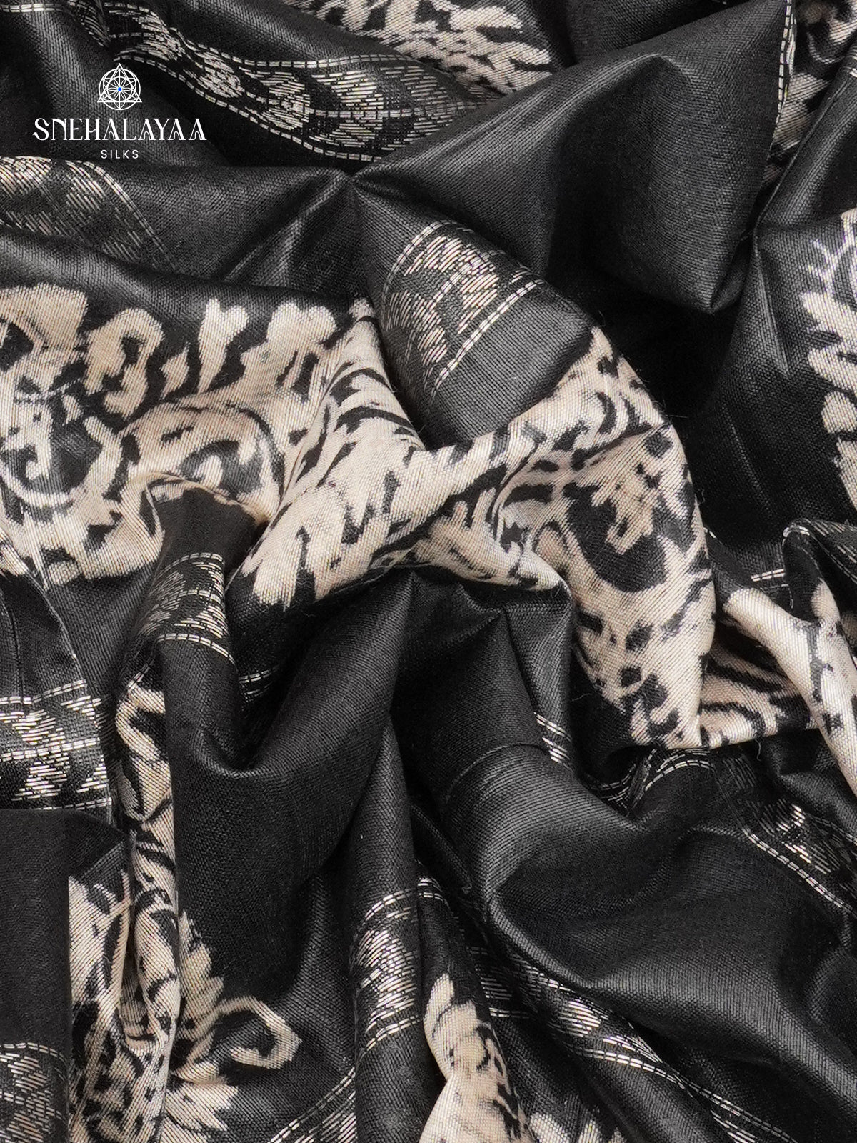 Black Bamboo Silk Saree