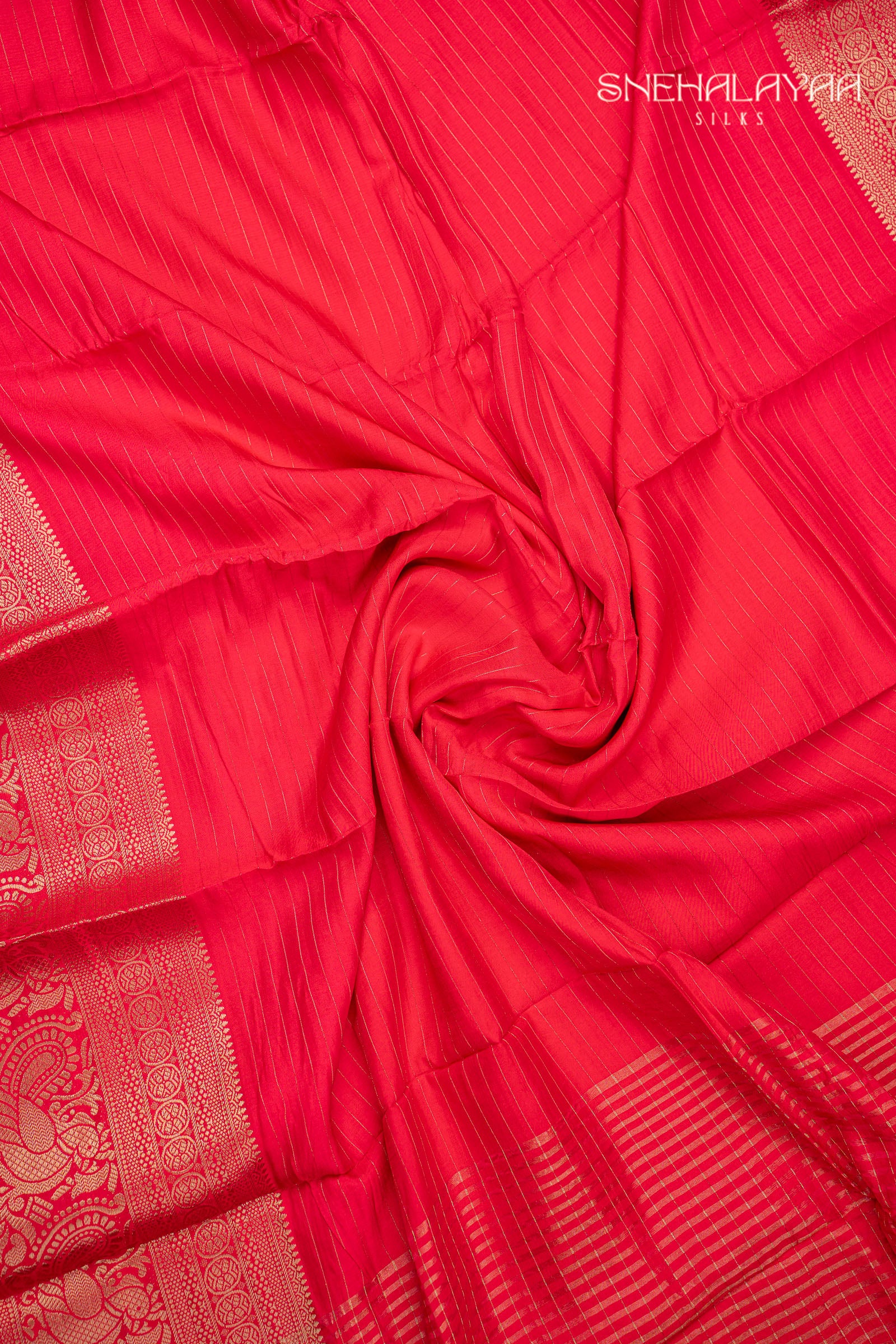 Rani Pink Chinon Silk Saree