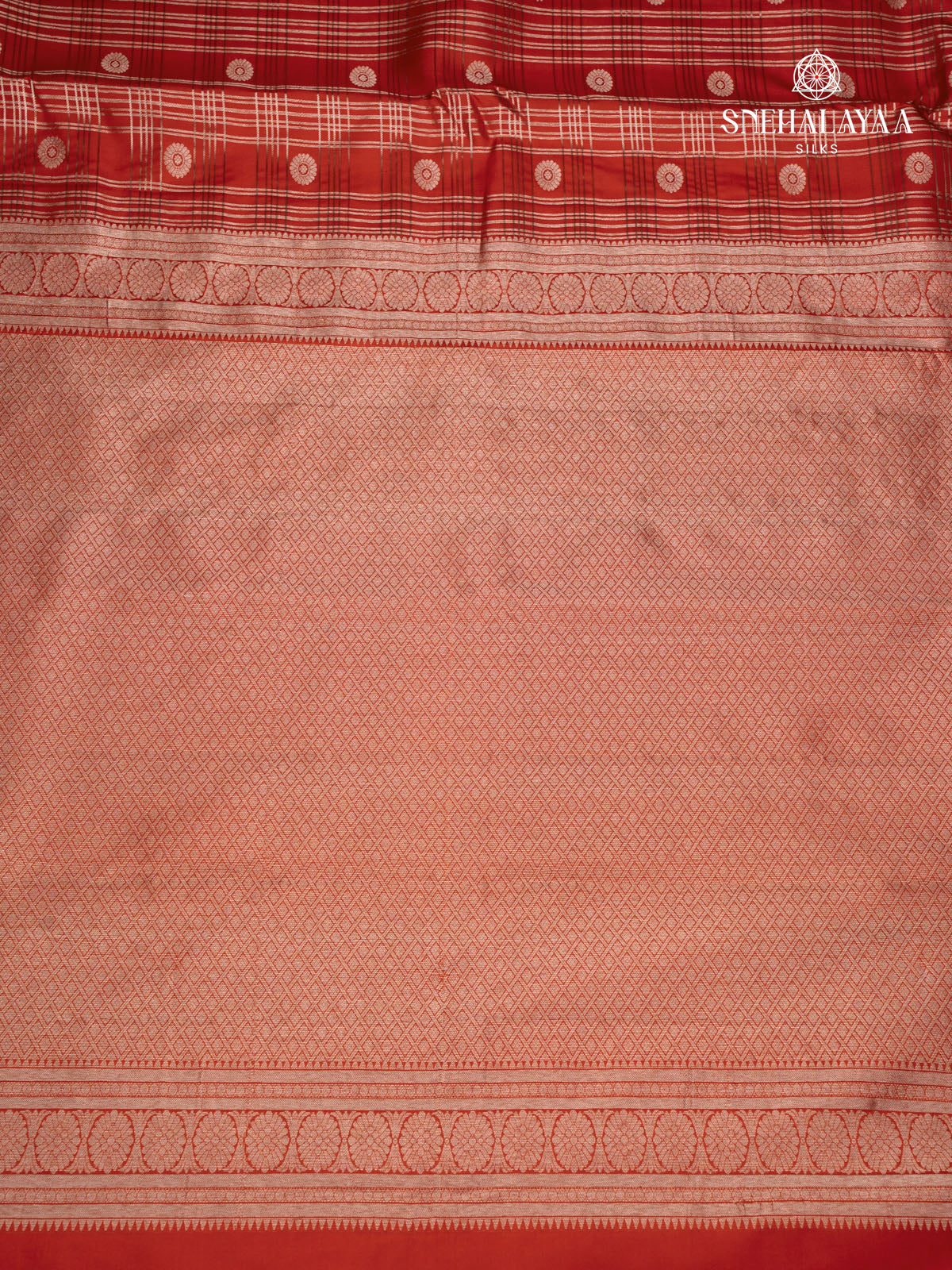 Rust Orange Kanjivaram Silk Saree