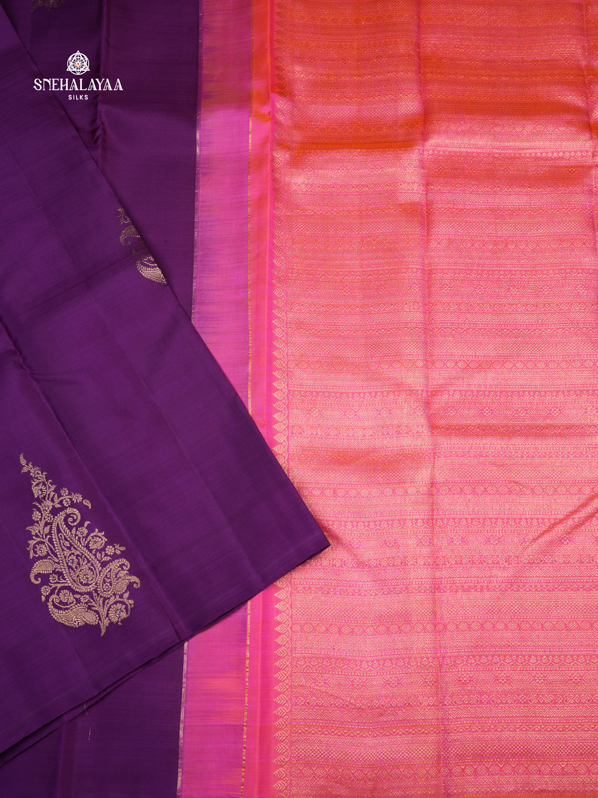 Violet Kanjivaram Silk Saree