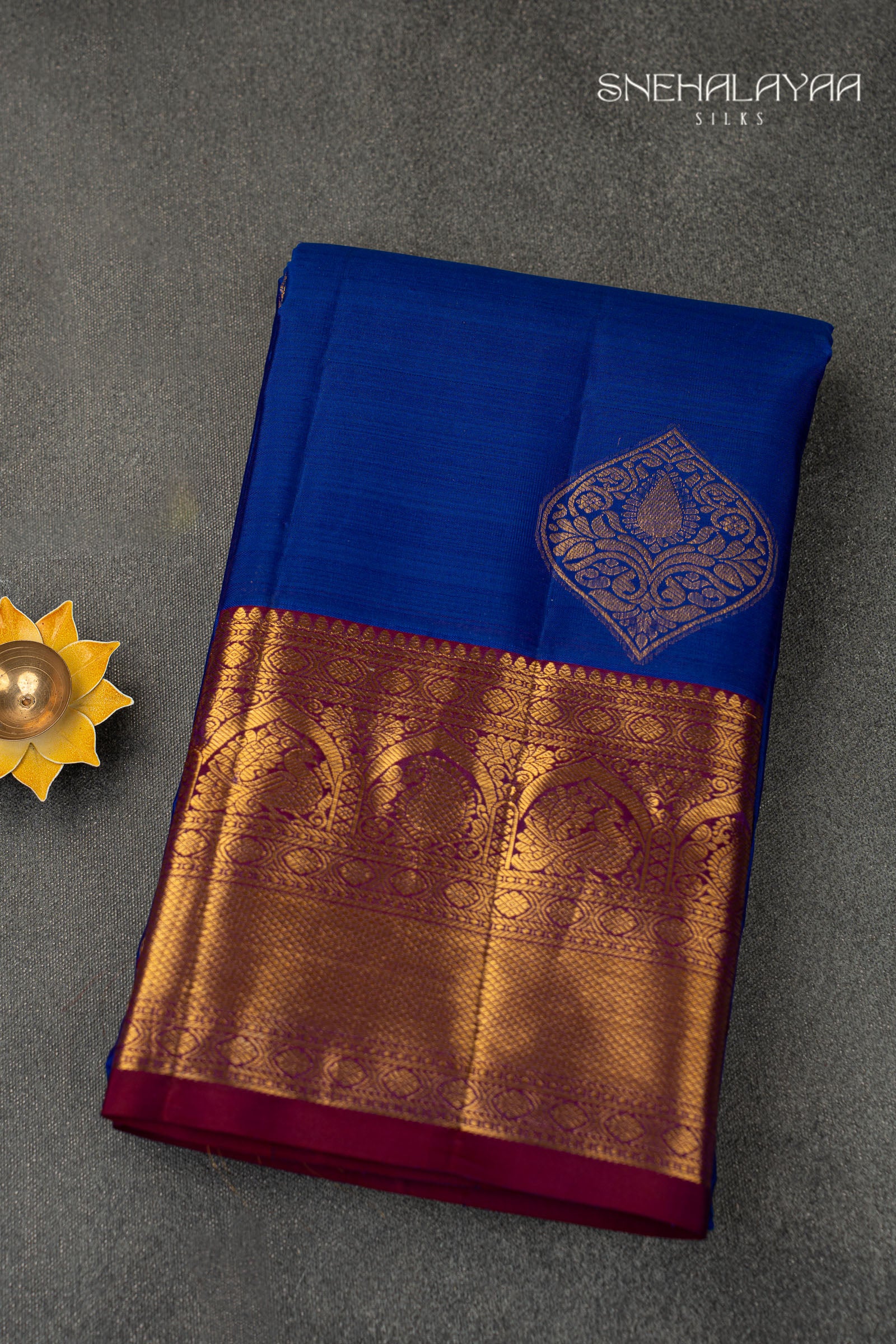 Admiral Blue Silk Saree