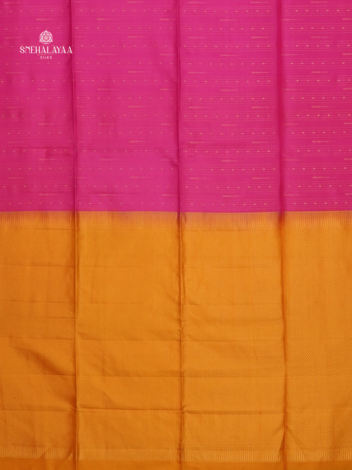 Rani Pink Borderless Kanjivaram Soft Silk Saree