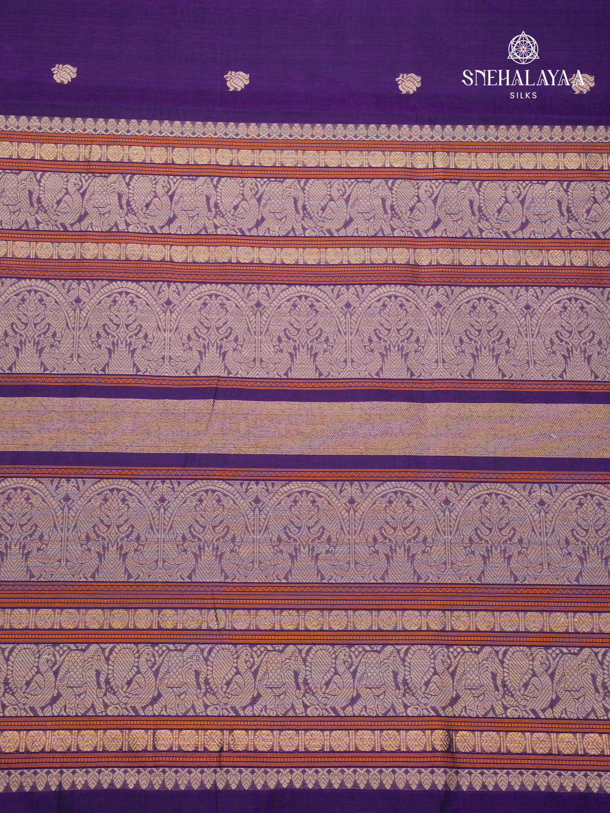 Purple Kanchi Silk Cotton Saree