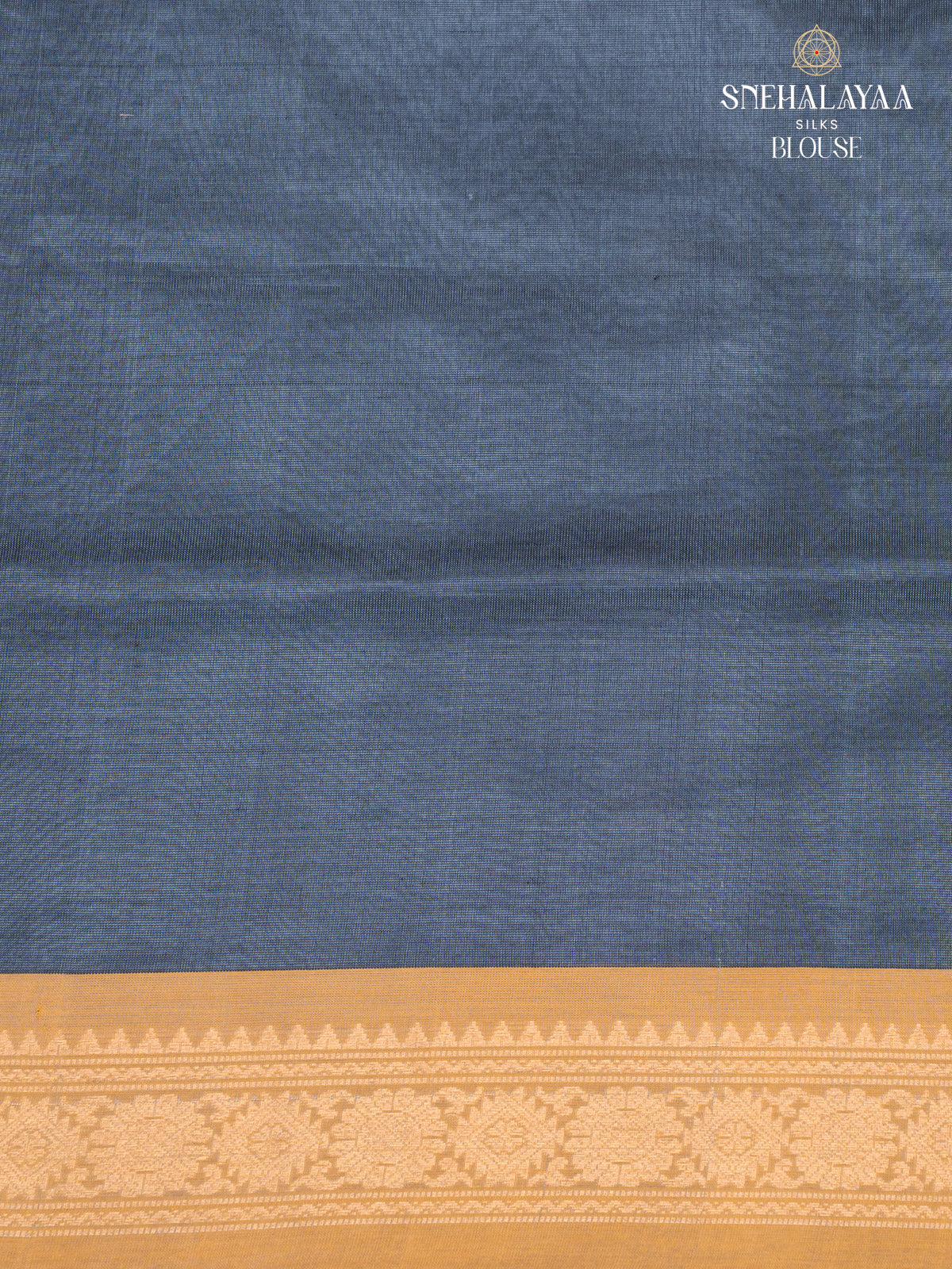 Greyish Blue Kanchi Silk Cotton Saree