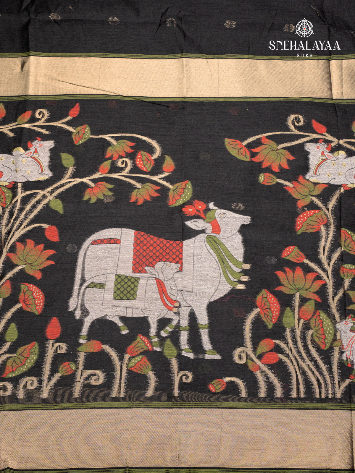 Black Munga Cotton Saree