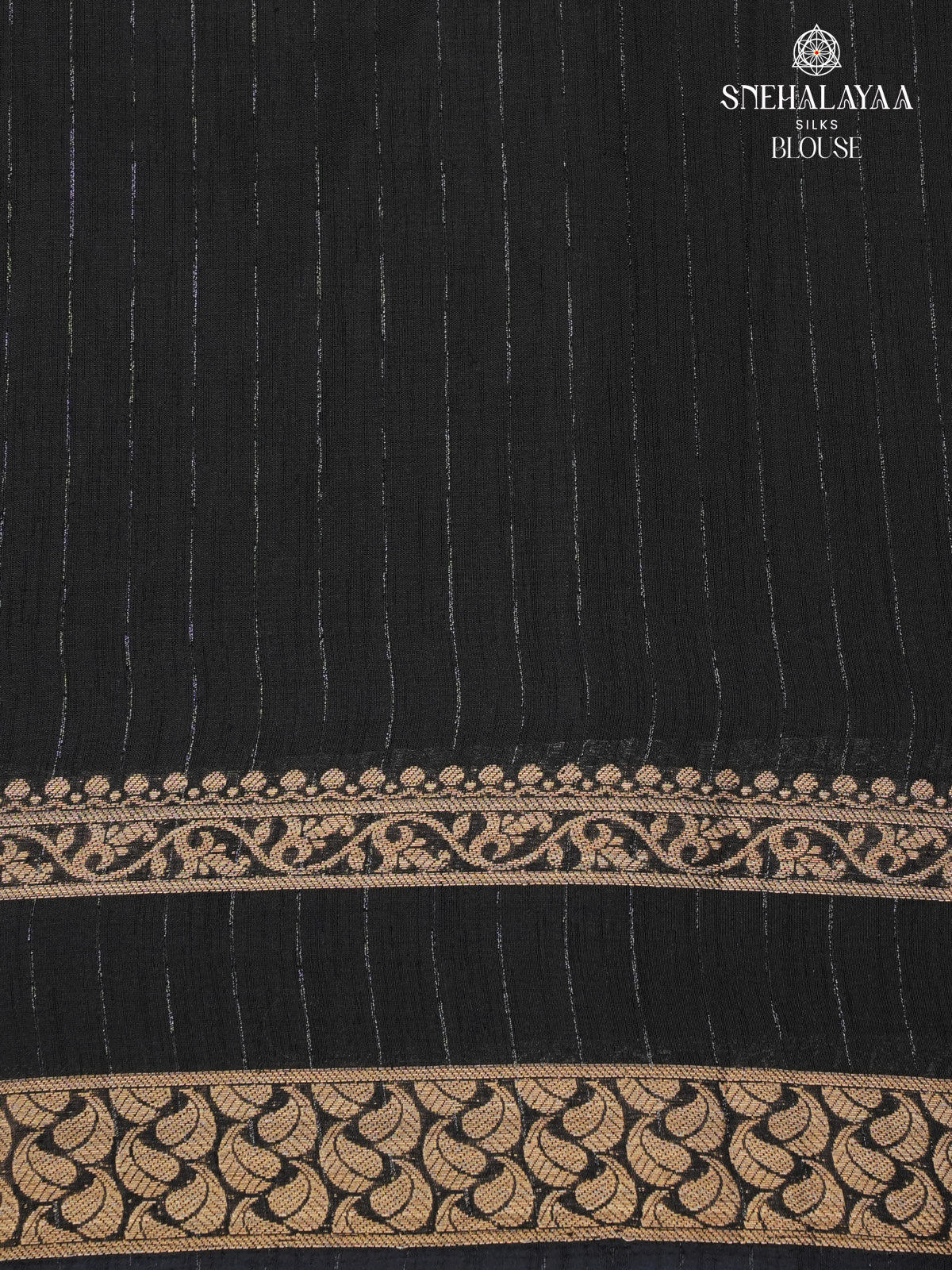 Black Dola Silk Saree