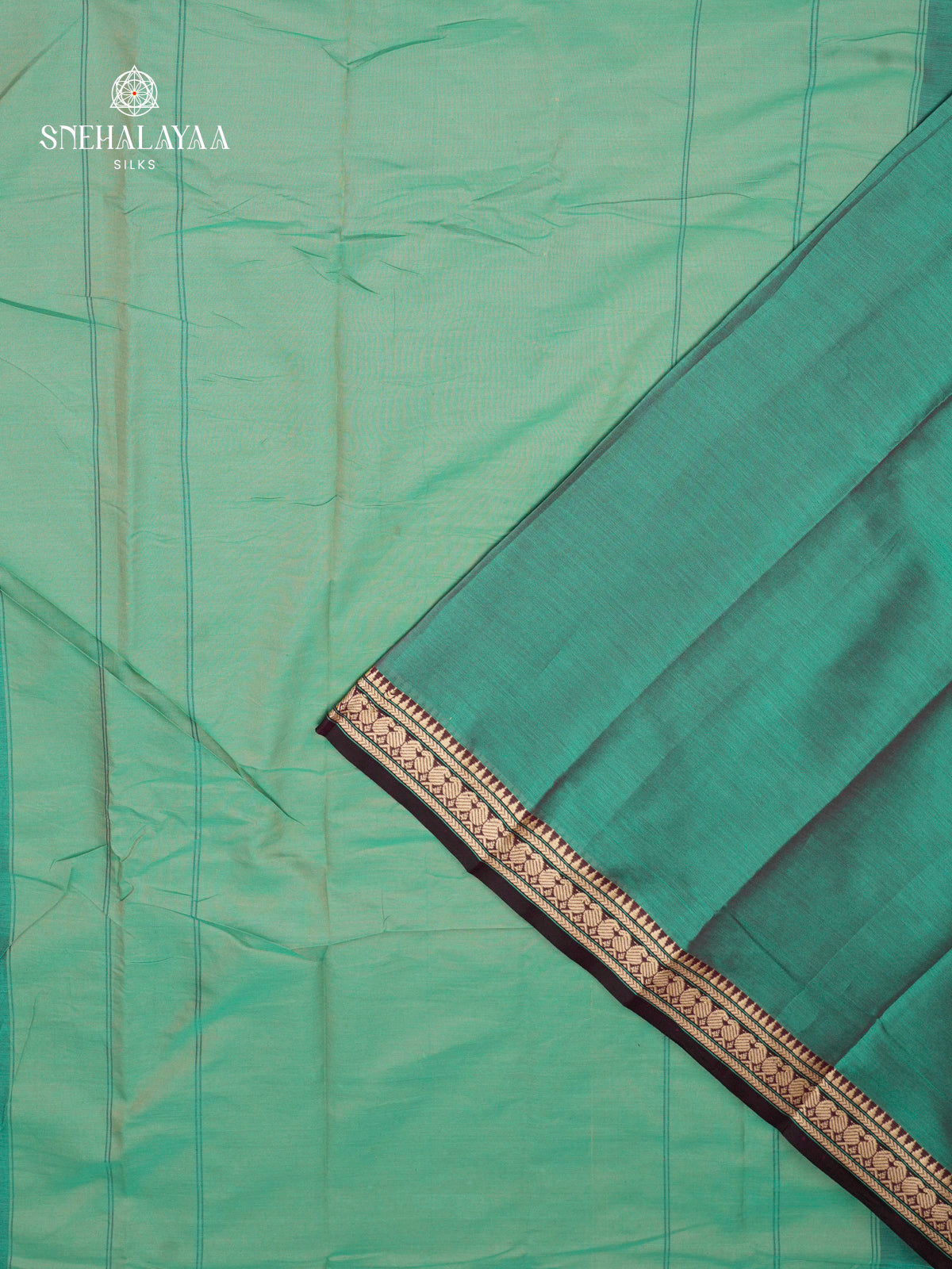 Teal Green Narayanpet Cotton Saree
