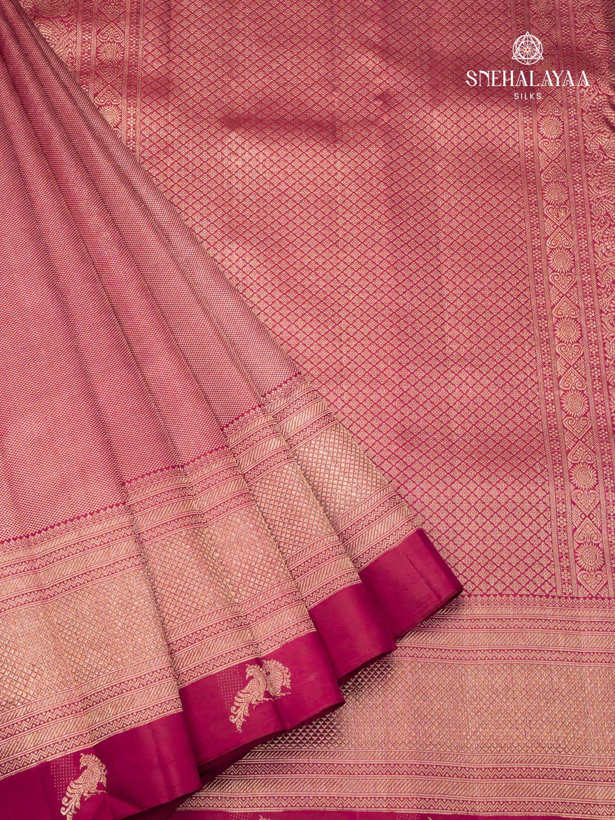 Pink Kanjivaram Silk Saree