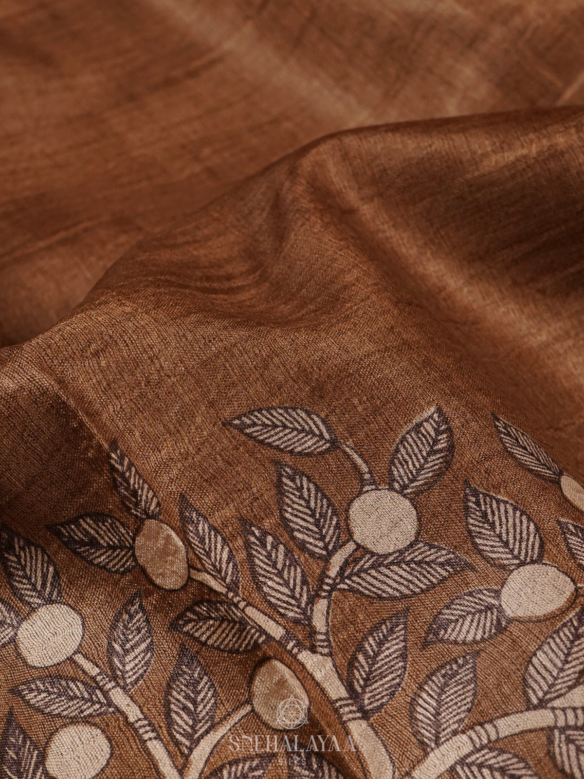 Brown Tussar Saree