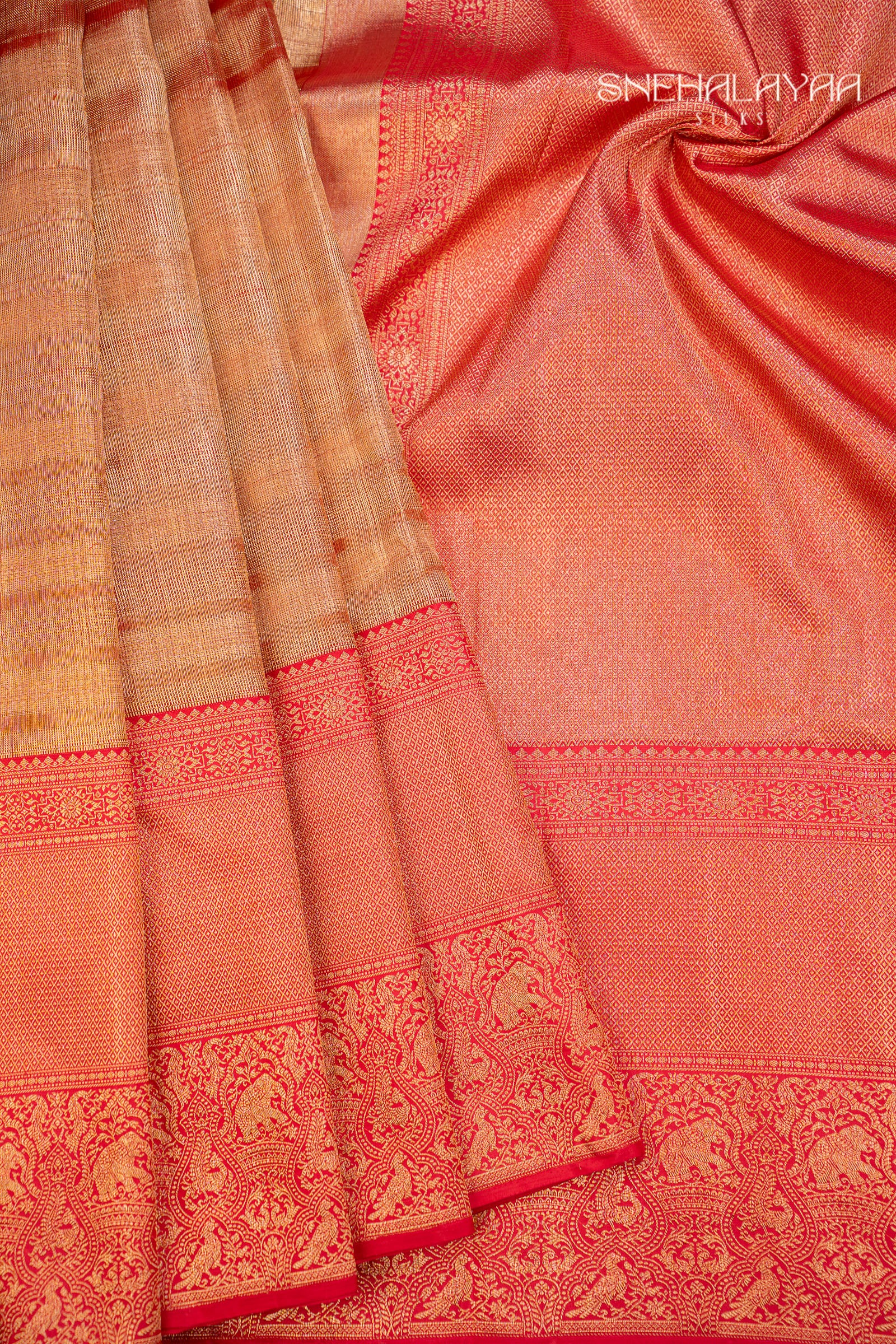Pink Kancheevaram Silk Saree