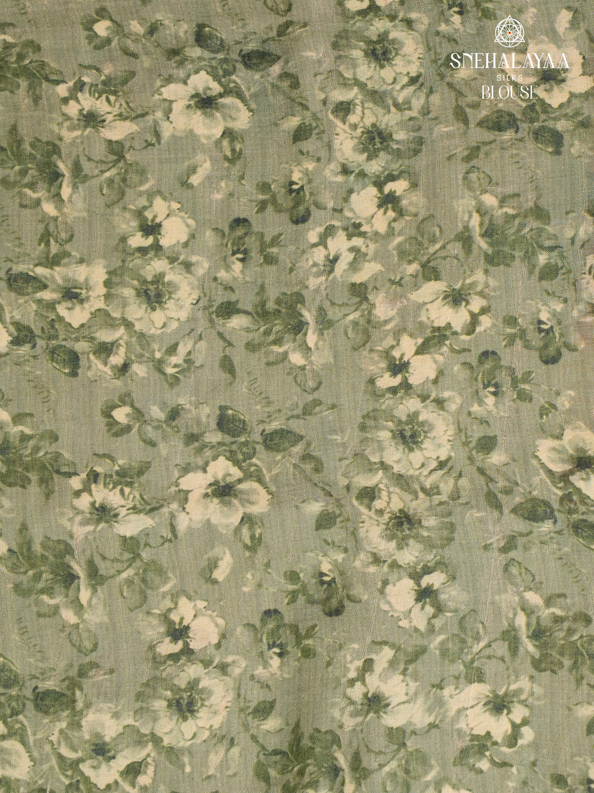 beige Printed Tussar Saree