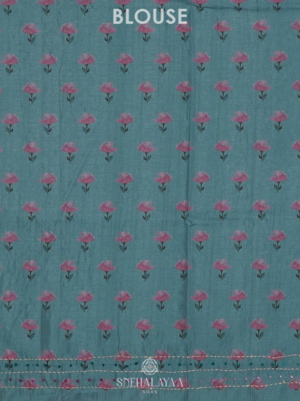 Pale Green Tussar Embroidery Saree