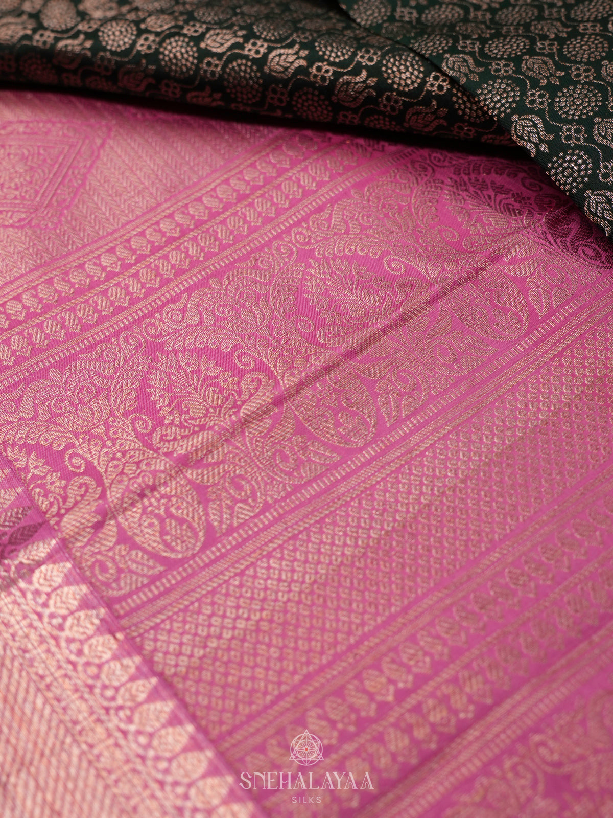 Forest Green Kanjivaram Silk Saree