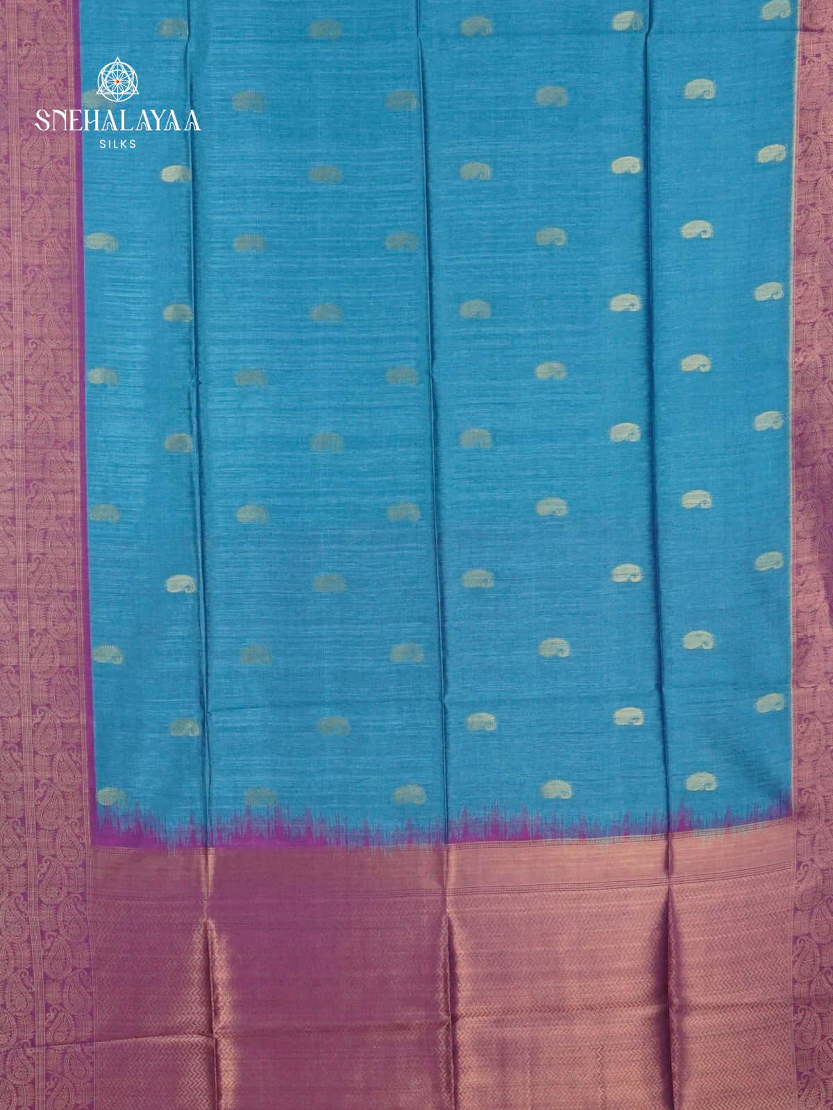 Sky Blue Jute Saree