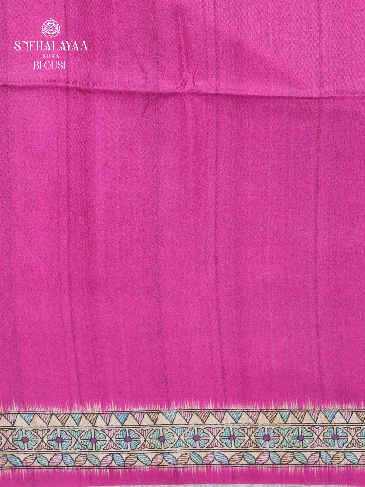 Pink Madhubani Printed Saree