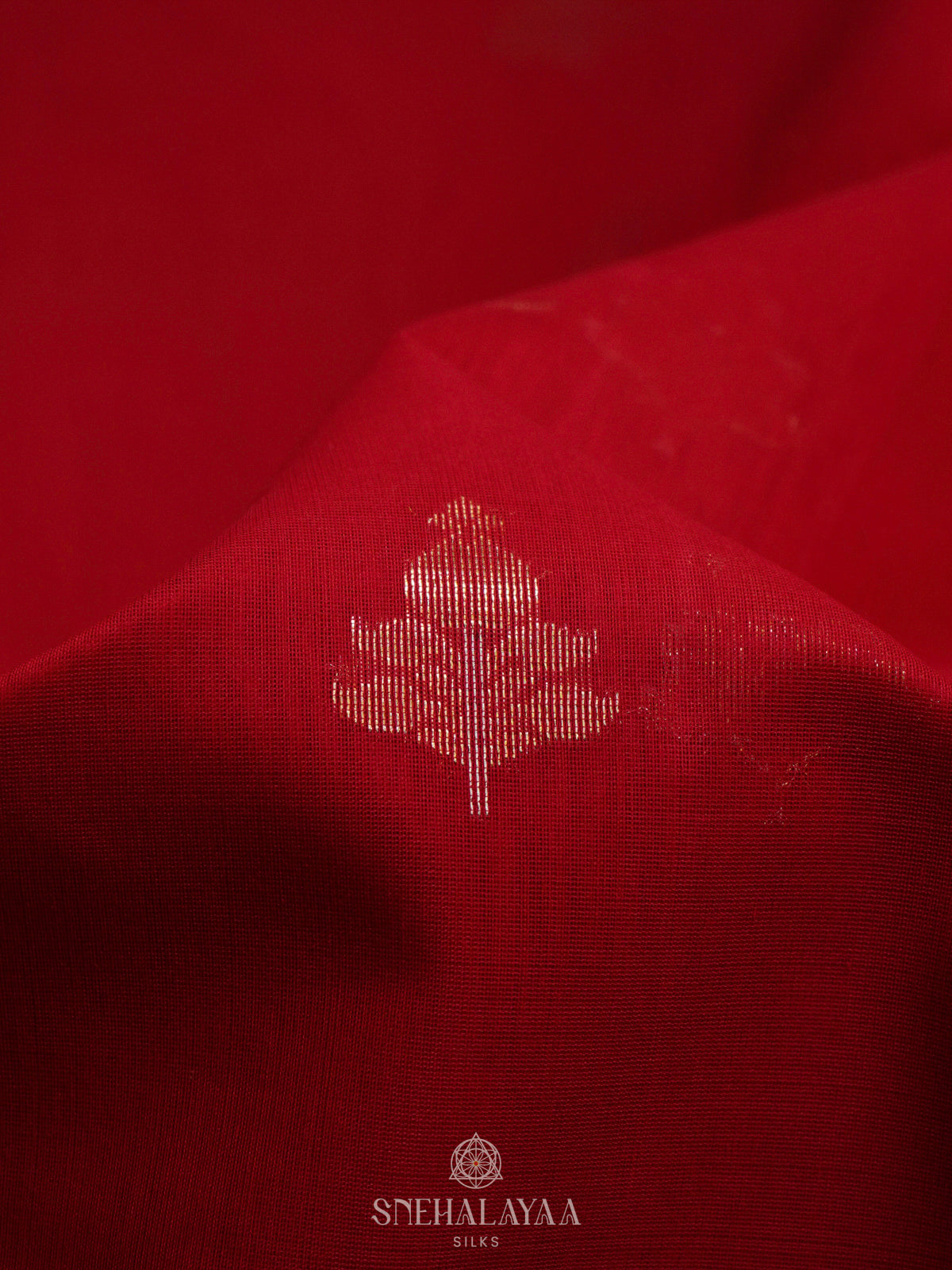 Red Kora Silk Cotton Saree