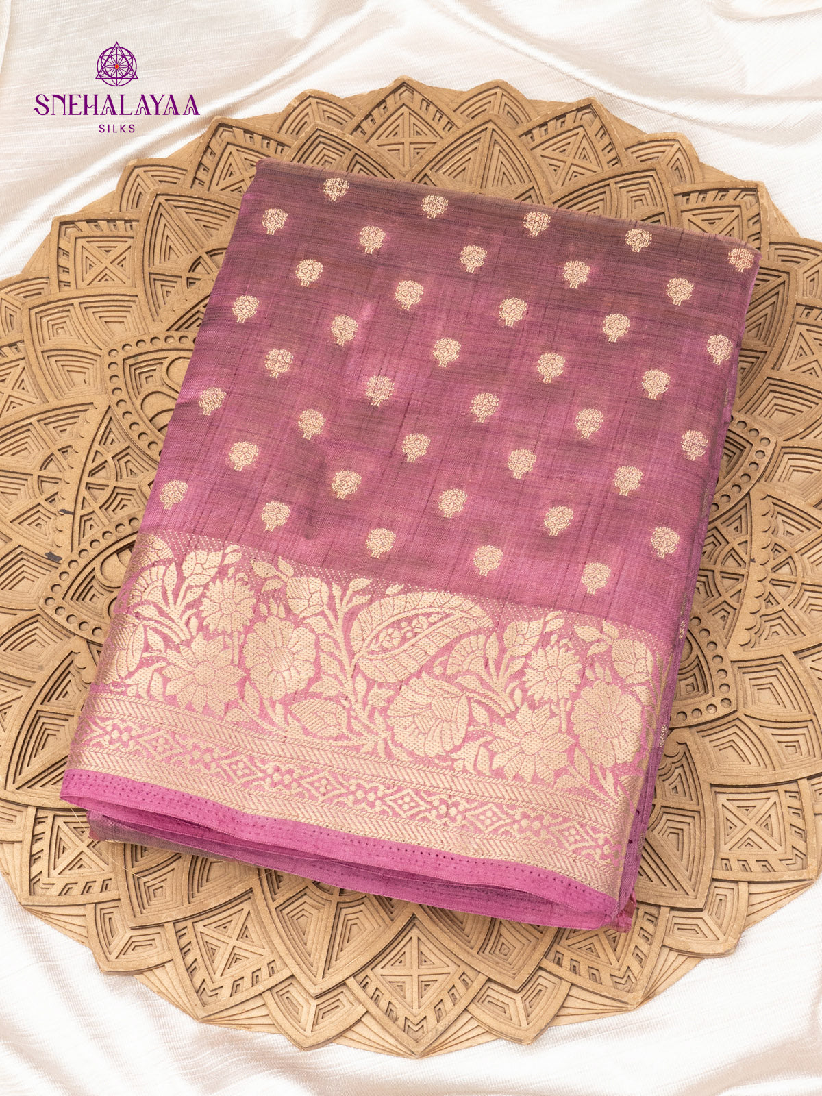 Rich Plum Raw Silk Saree