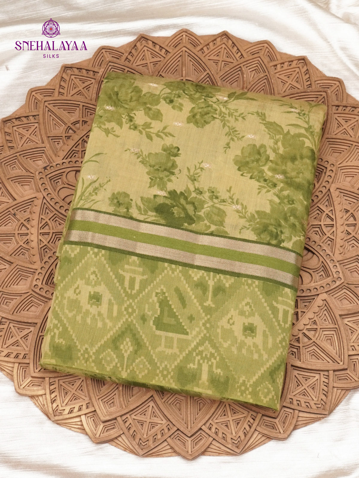 Green Chanderi Saree