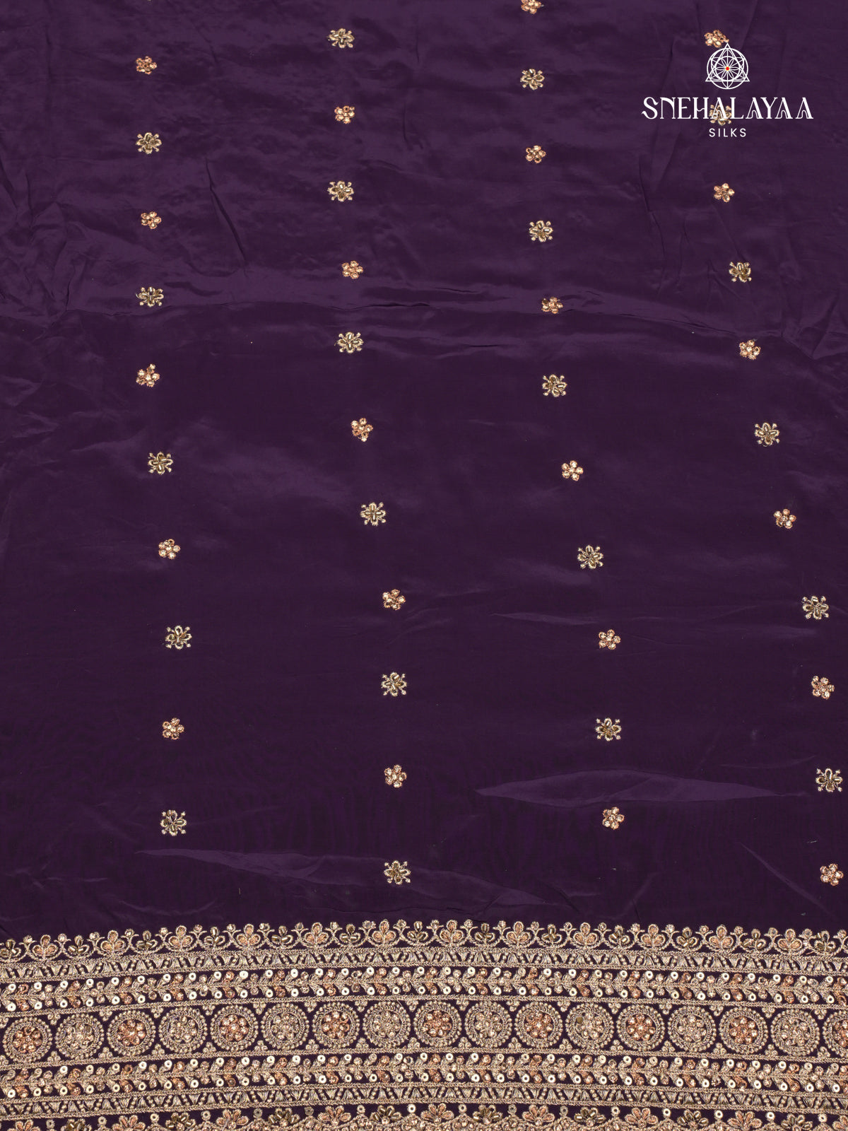 Rich Purple Designer Saree