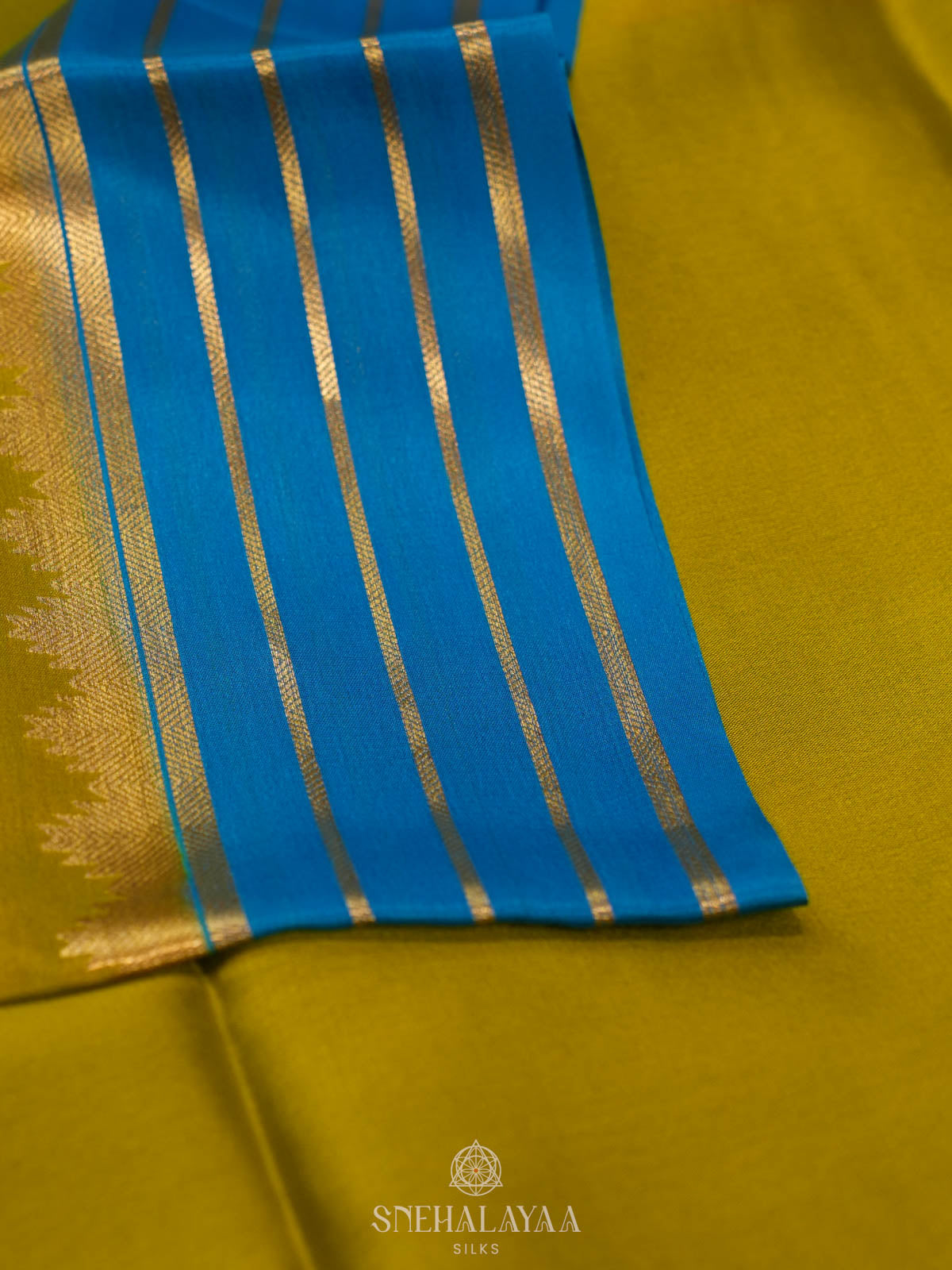Mustard Yellow Mysore Silk Saree