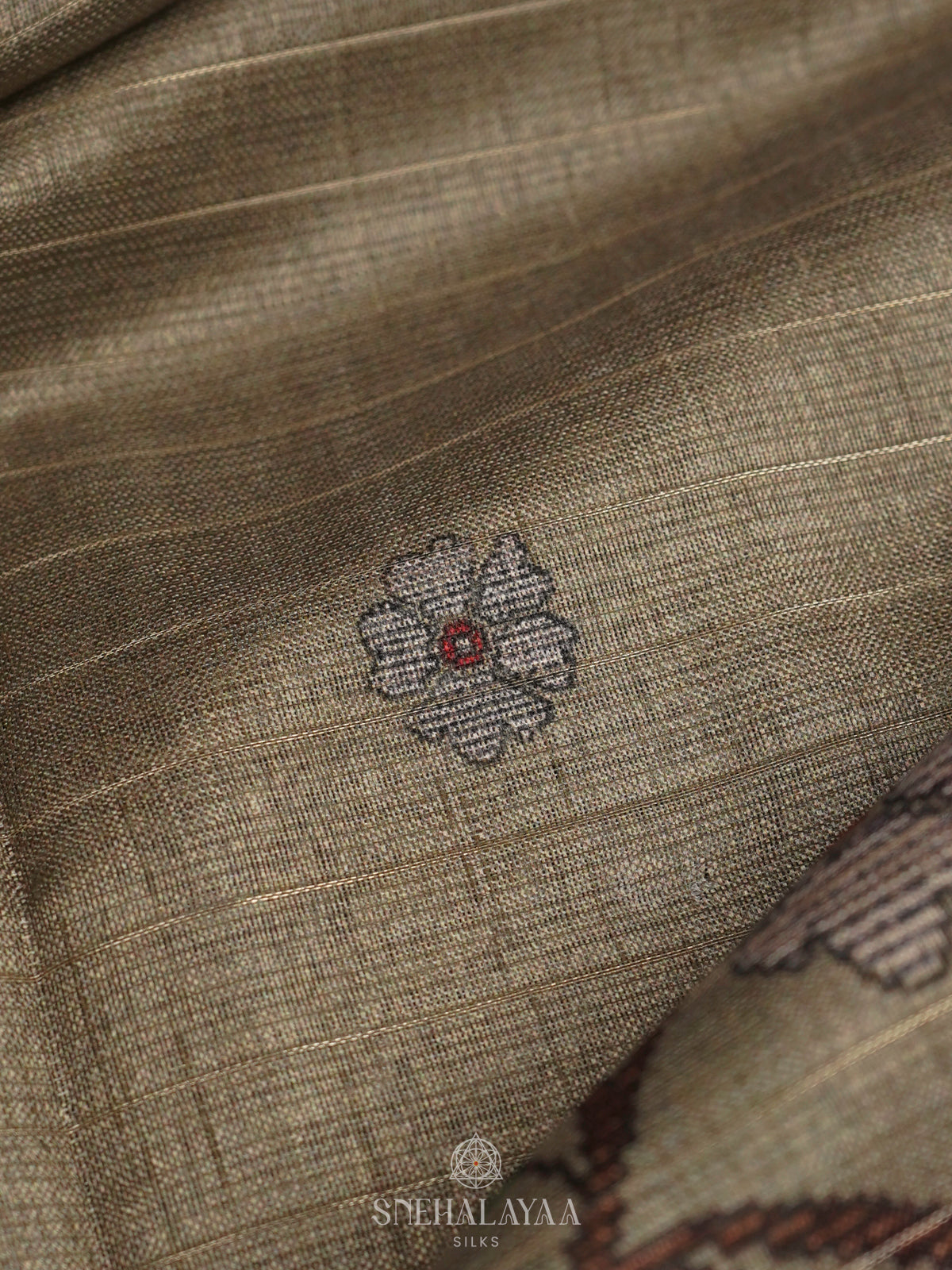 Beige Linen Tussar Saree
