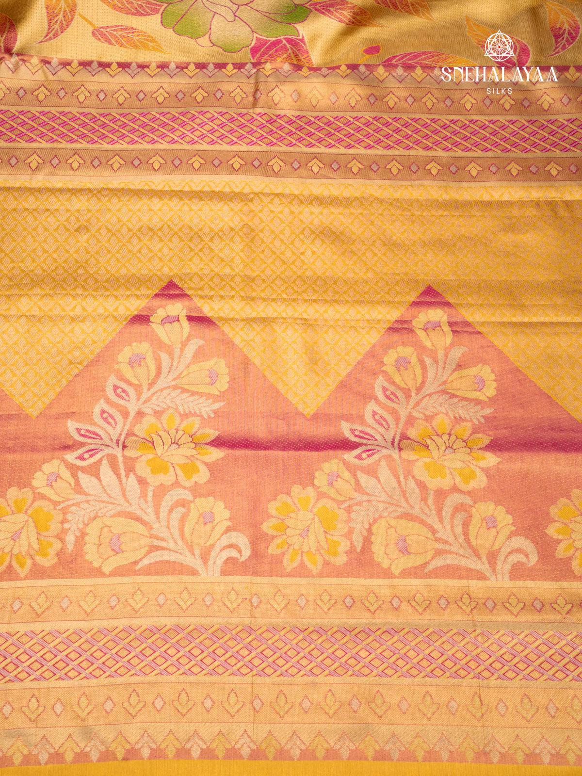 Yellow Tissue Kanjivaram Silk Saree