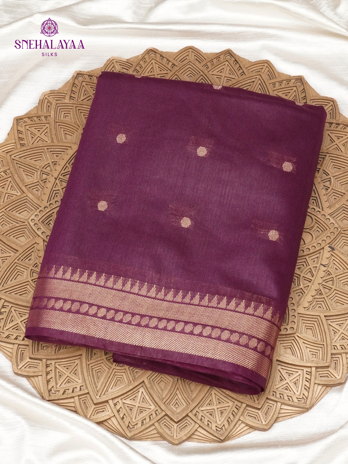 Burgundy Bamboo Silk Saree