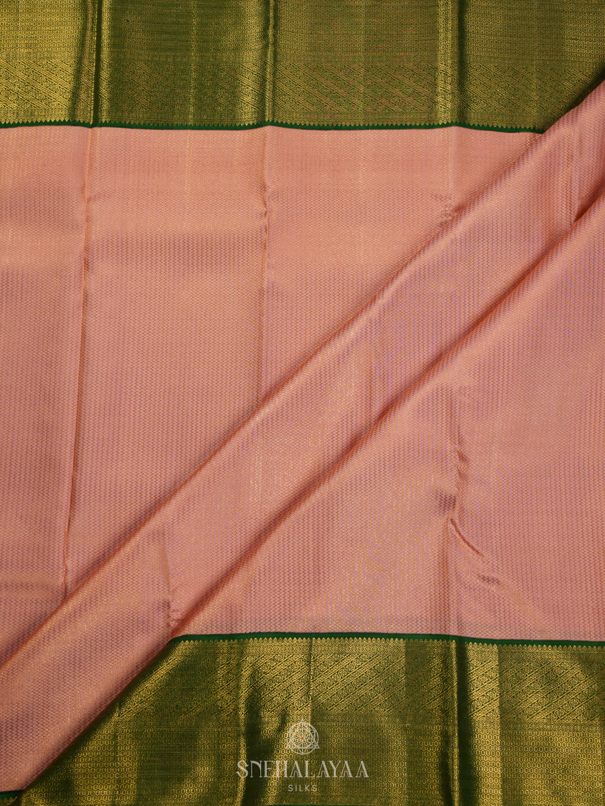 Peach Kanjivaram Silk Saree