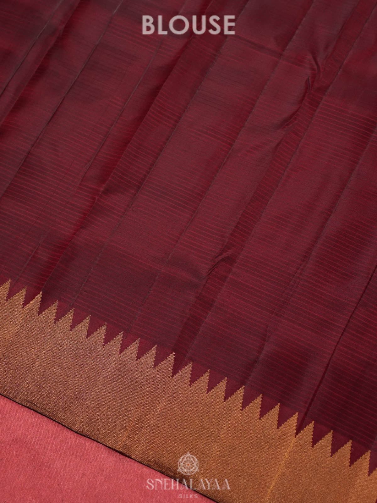 Plum Kanjivaram silk saree