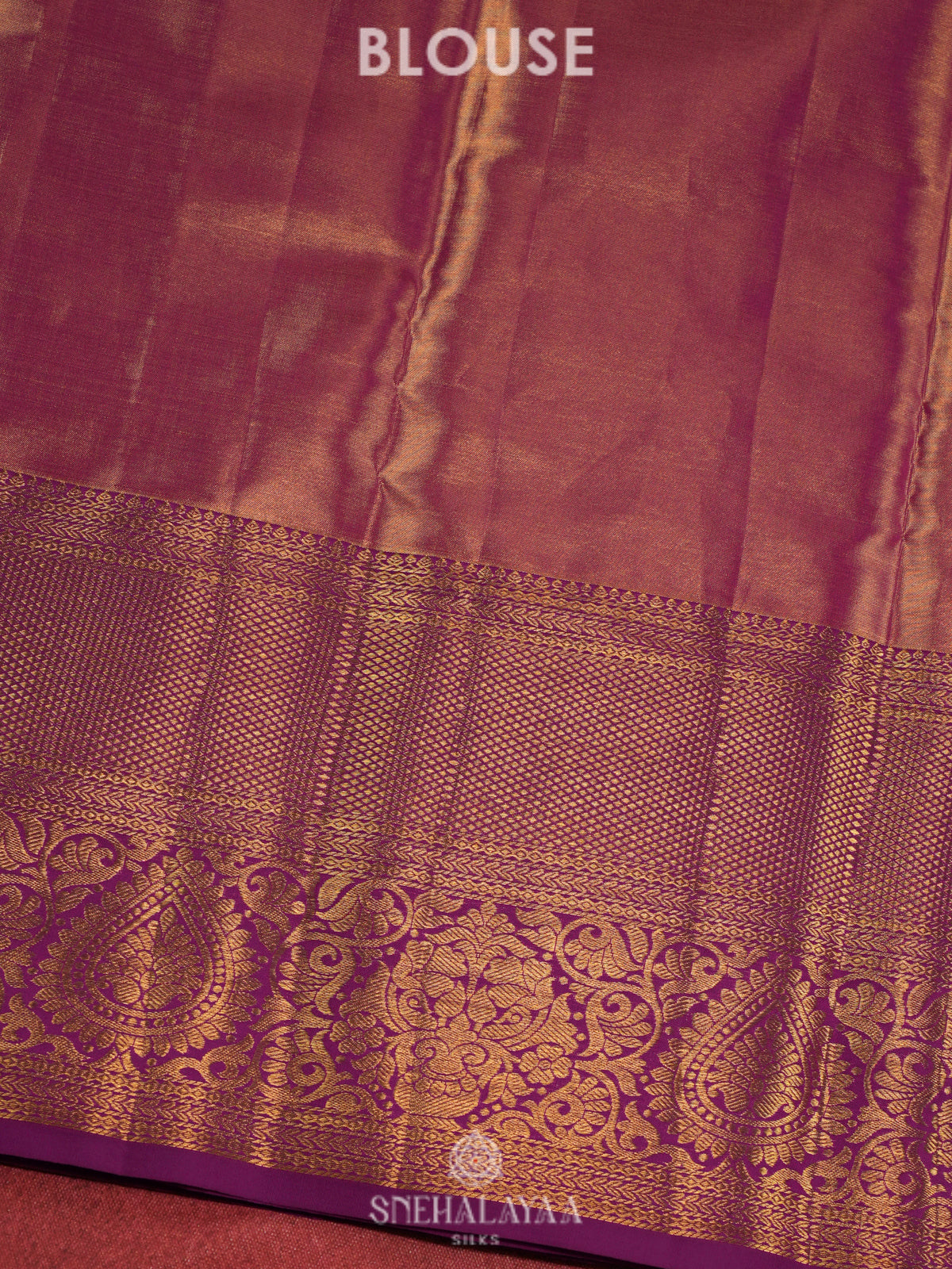 Golden Kanjivaram Silk Saree