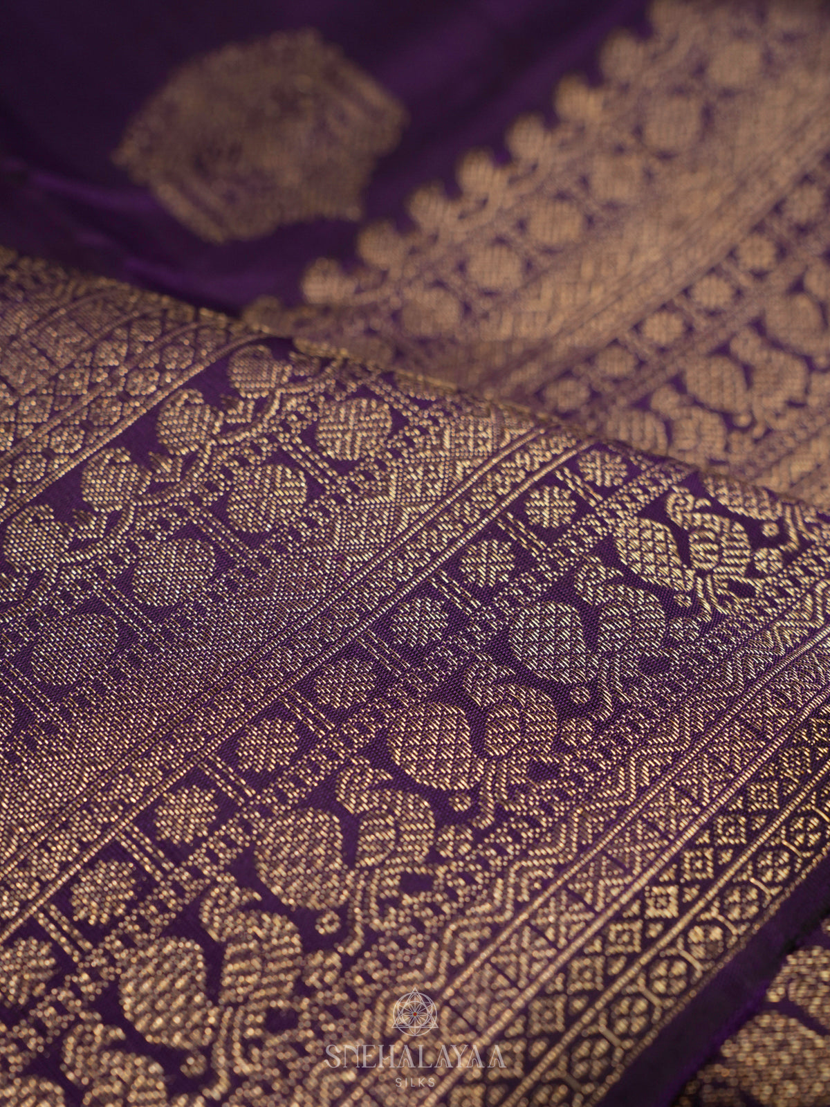 Purple Kanjivaram Silk Saree