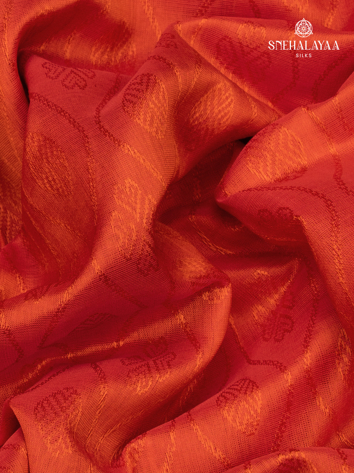Rust Orange Kanchi Silk Cotton Saree
