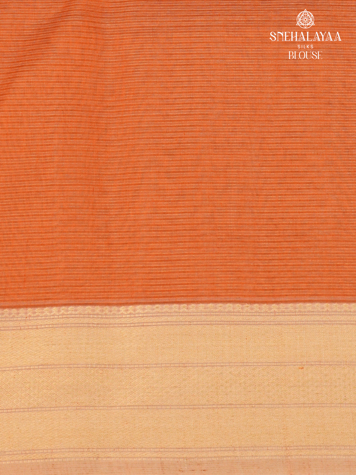 Orange Maheshwari Silk Cotton Saree