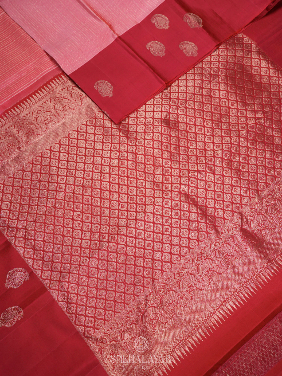 Pink Kanjivaram Silk Saree