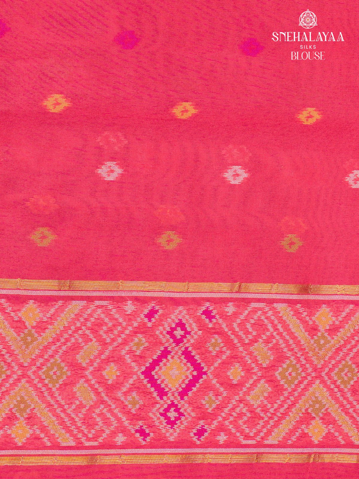 Burgundy Ikat Silk Saree