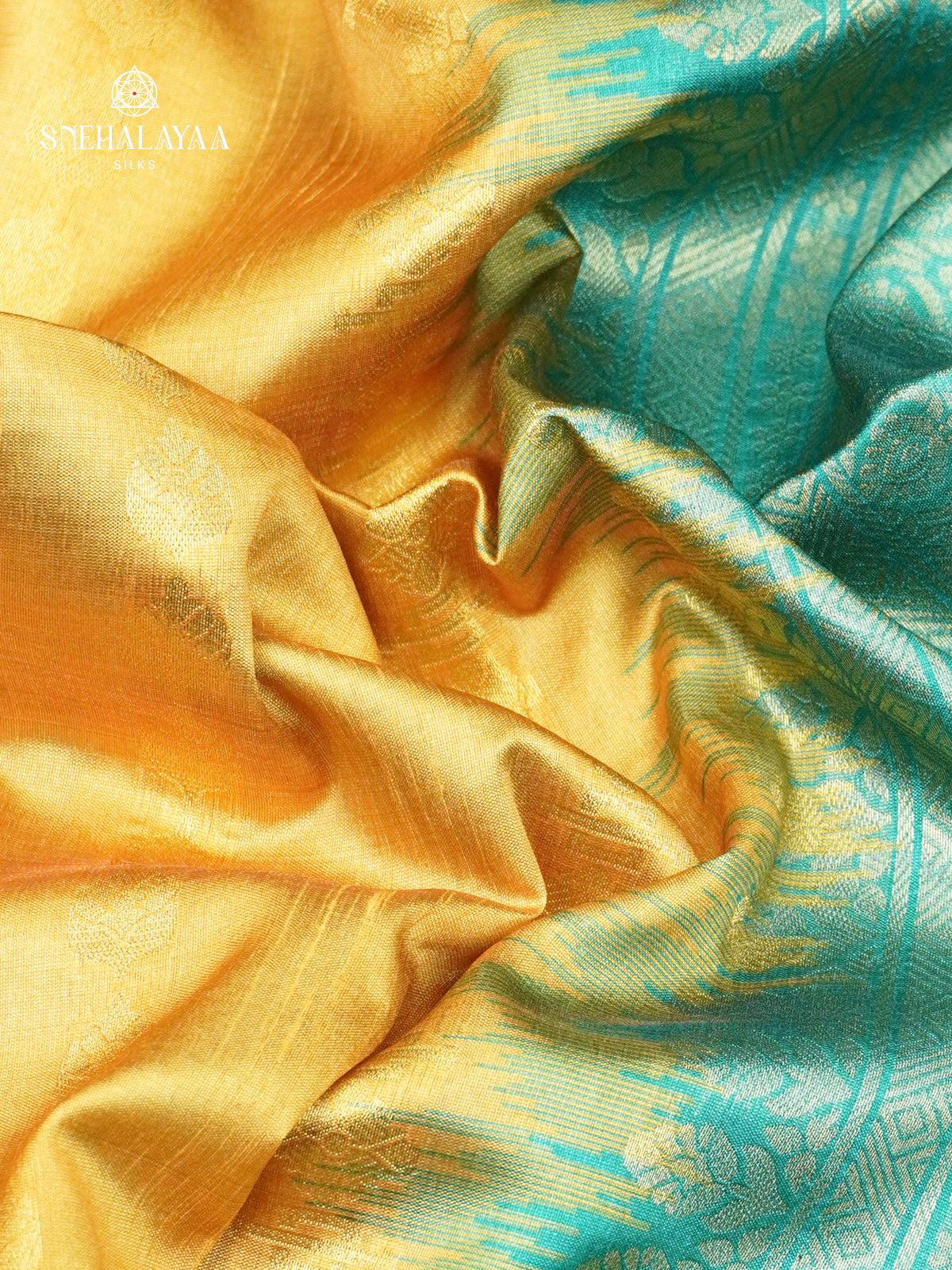 Mango Yellow Jute Saree