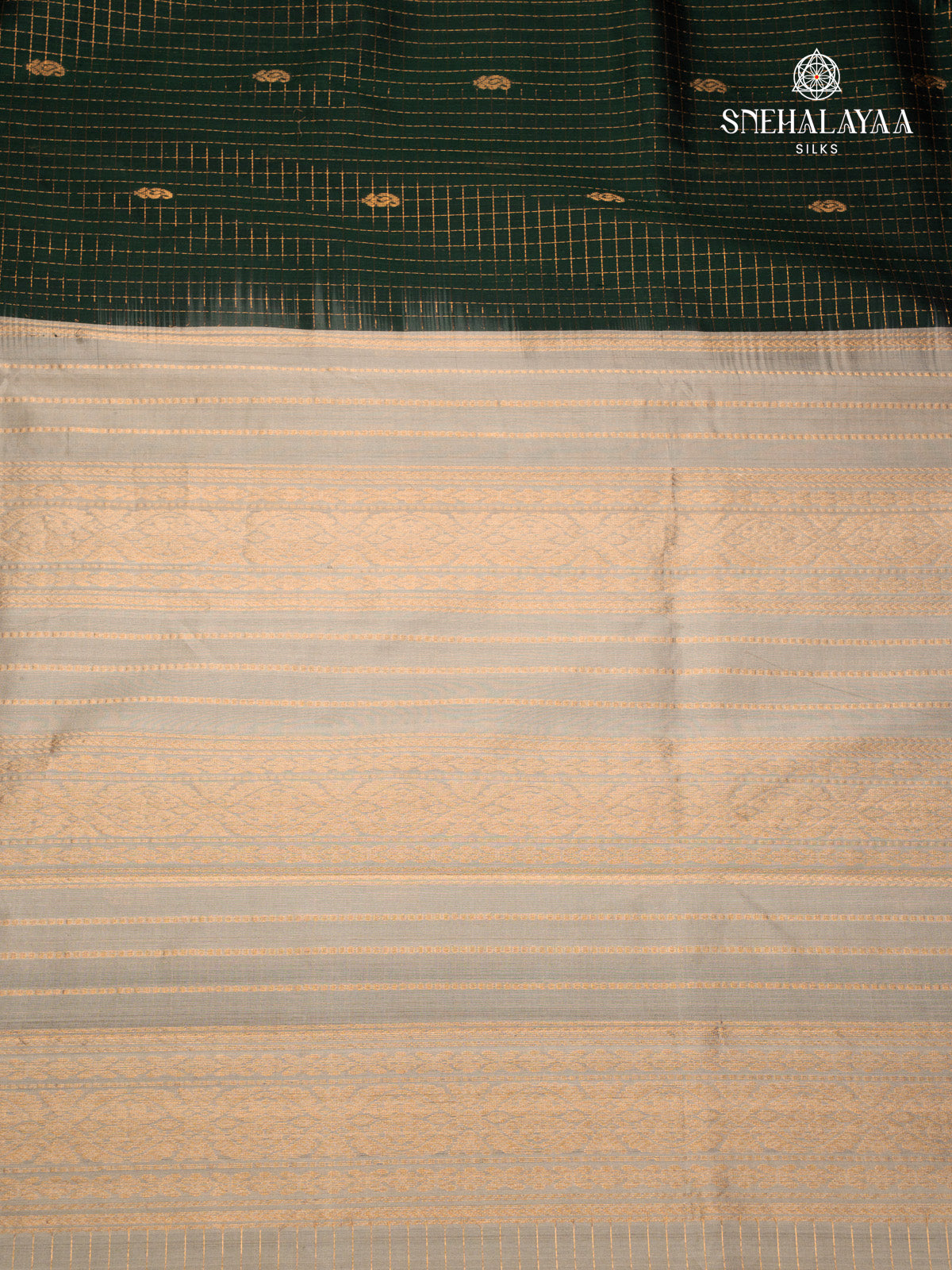 Forest Green Kanchi Silk Cotton Saree