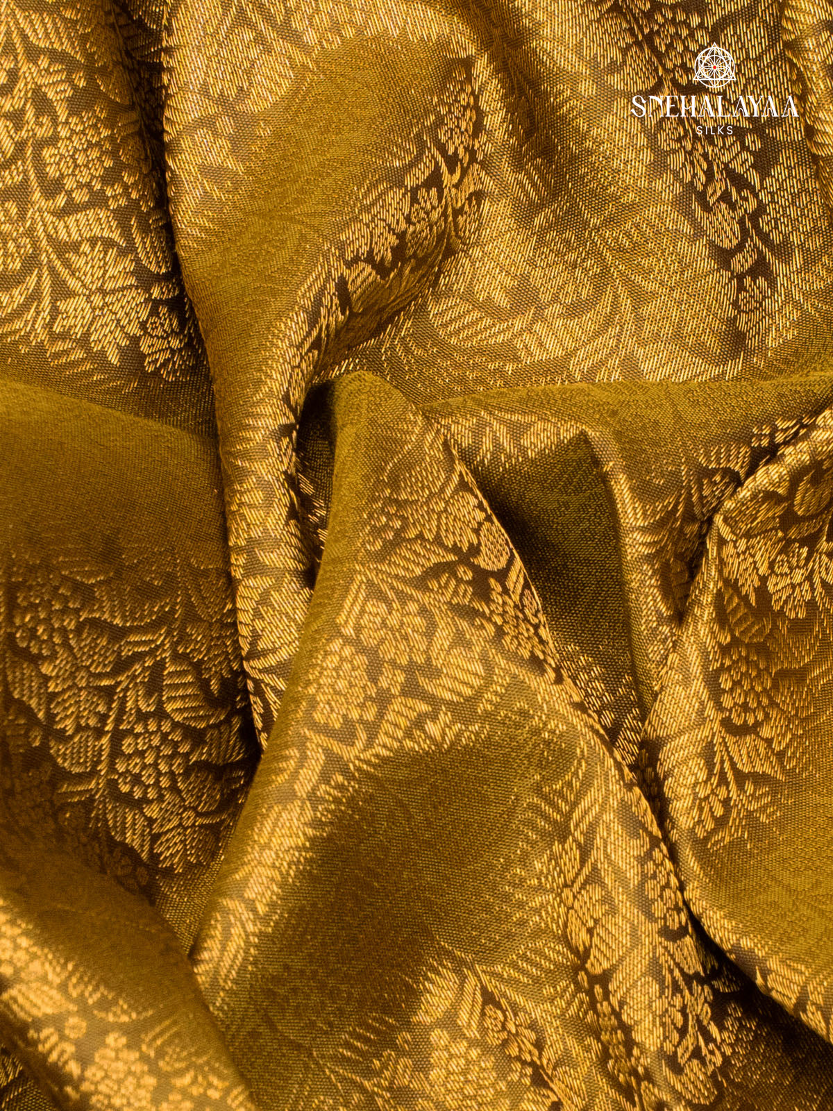 Mustard Yellow Kanjivaram Silk Saree