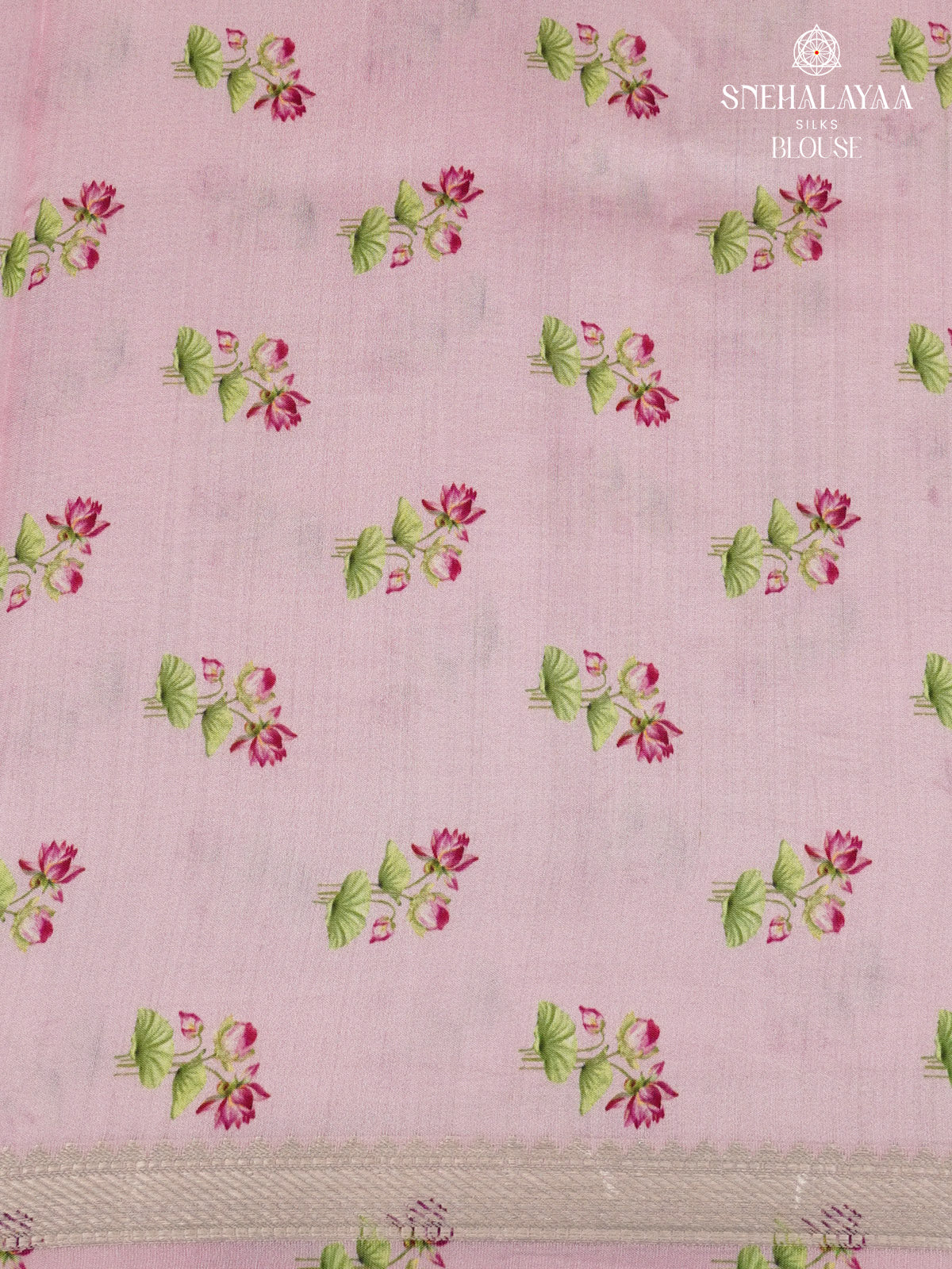 Pastel Pink Chiniya Silk Saree