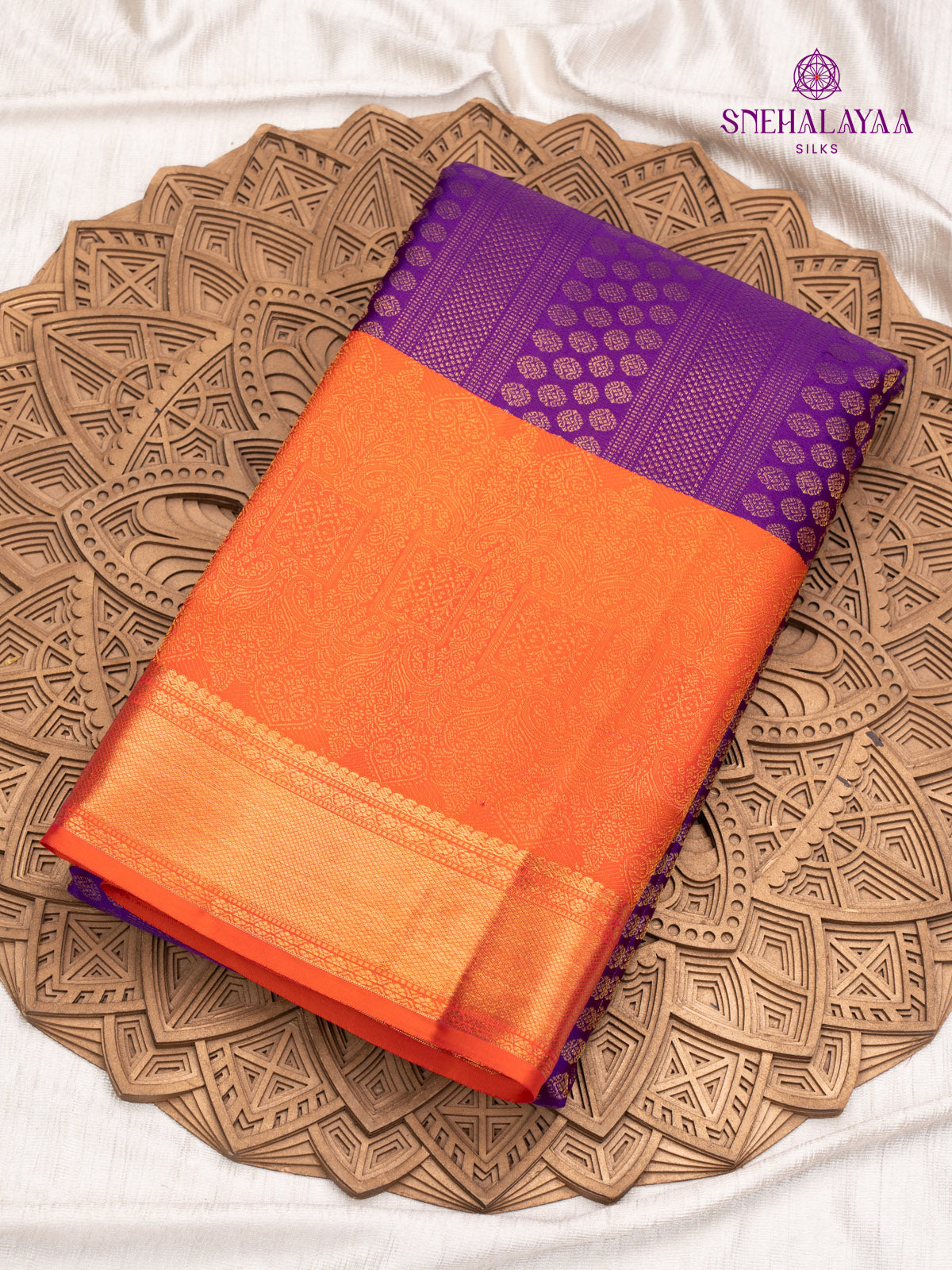 Violet Kanjivaram Silk Saree
