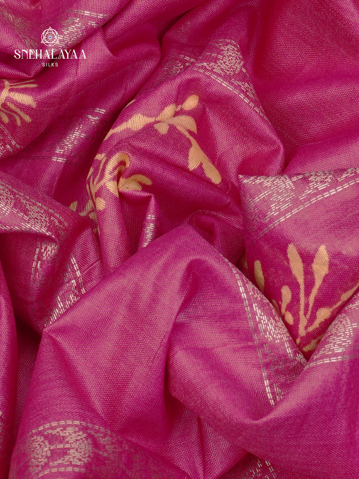 Rani Pink Bamboo Silk Saree