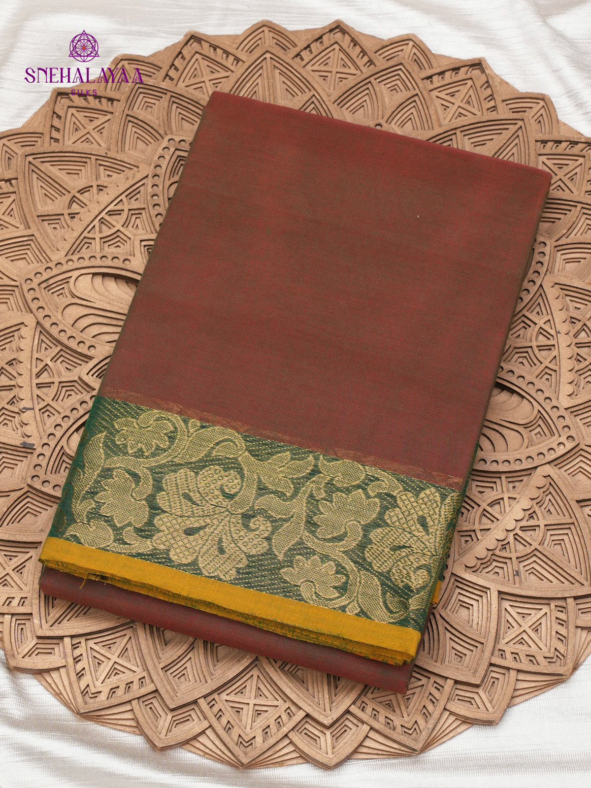 Brown Chettinad Cotton Saree