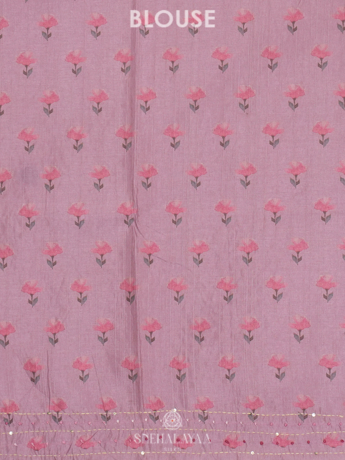 Rose Pink Tussar Embroidery Saree
