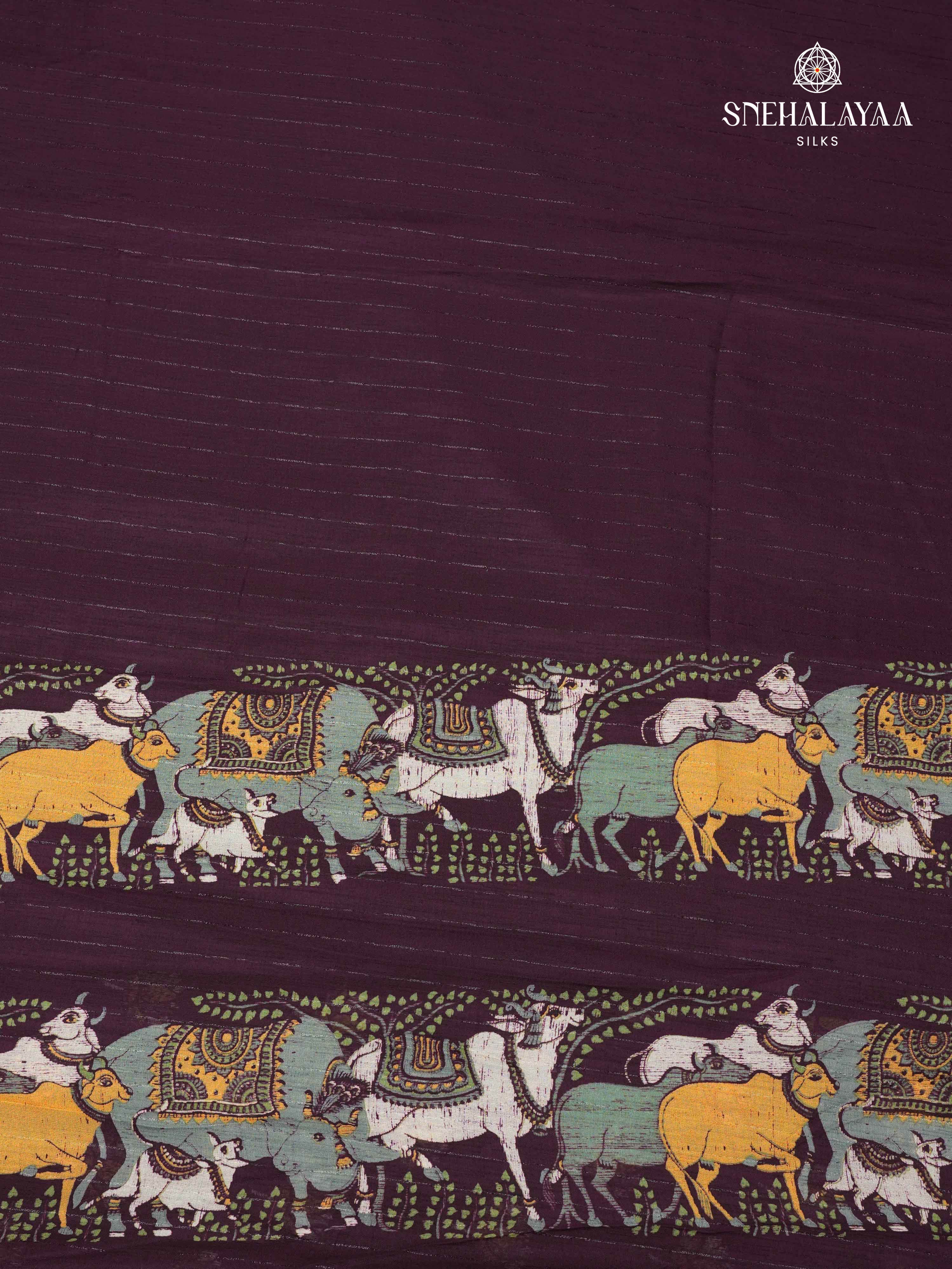 Purple Dola Silk Saree