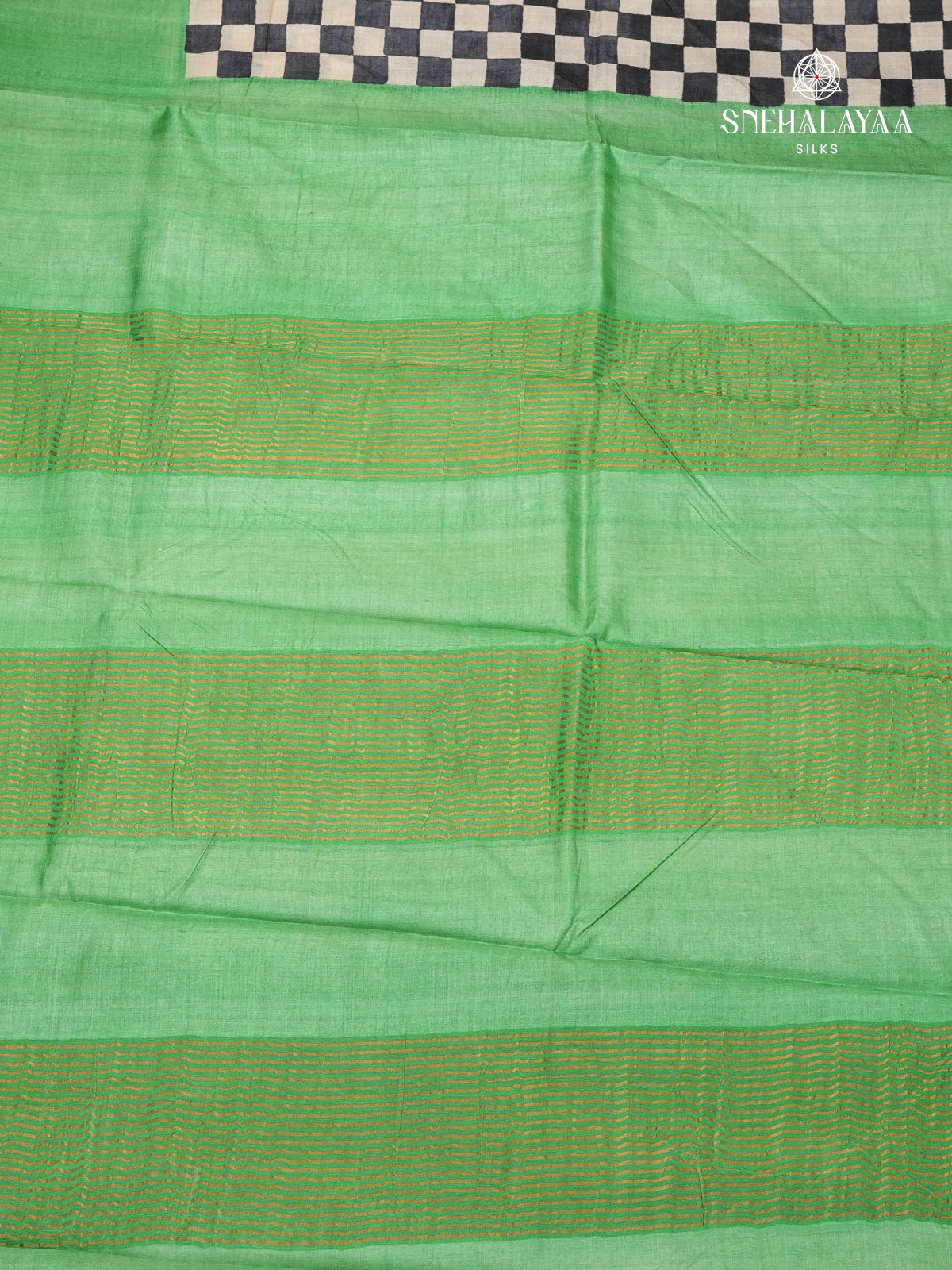 Black Tussar Silk Saree