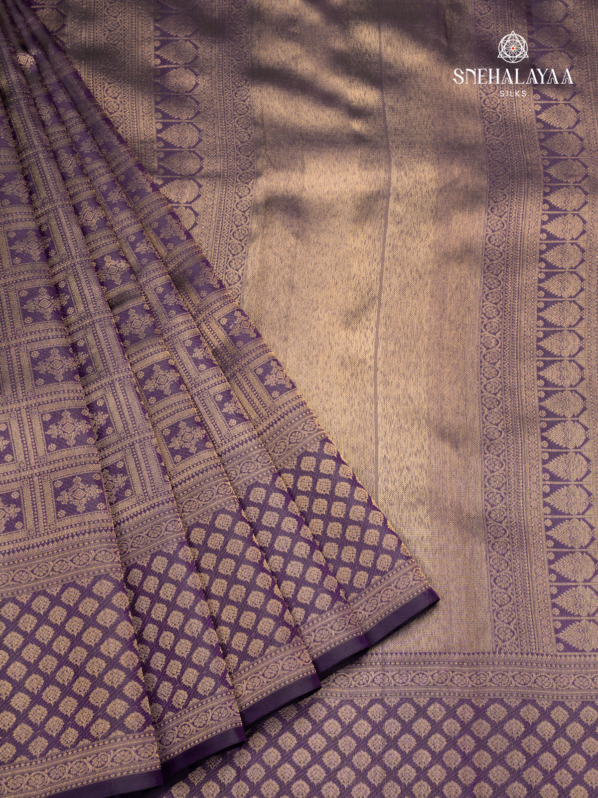 Navy Blue Kanjivaram Silk Saree